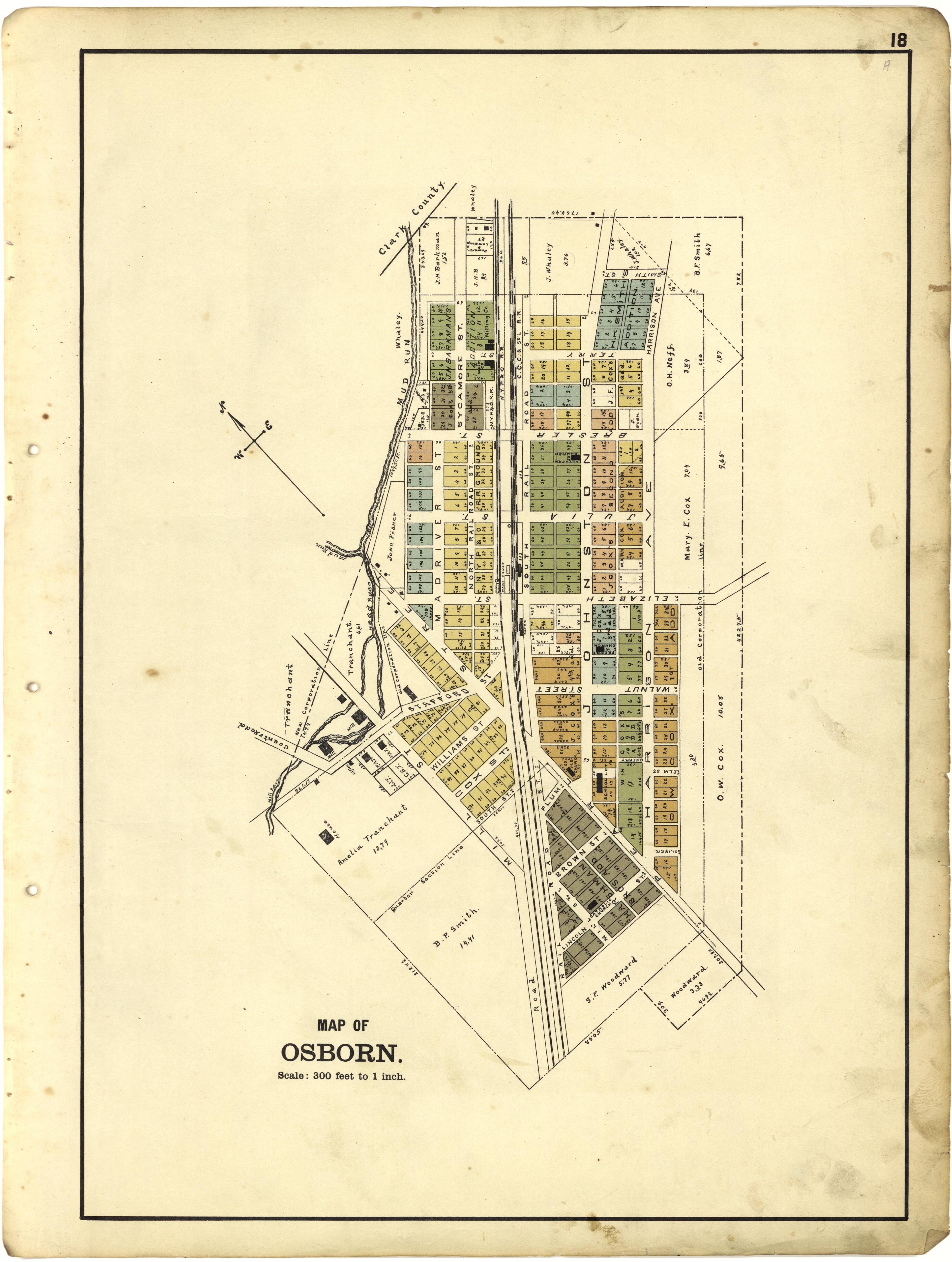Map of Osborn from Riddell&