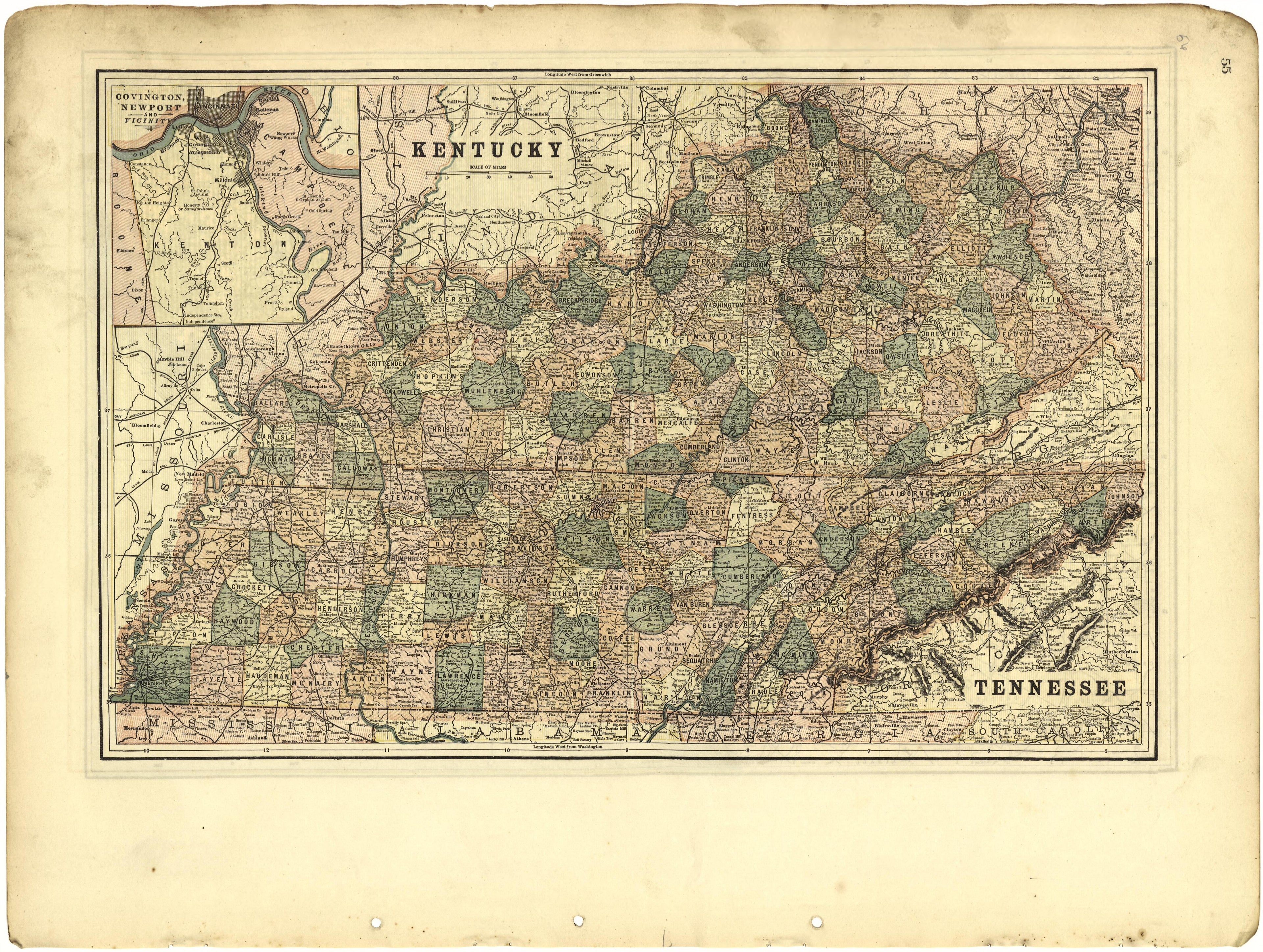 Kentucky; Tennessee from Riddell&