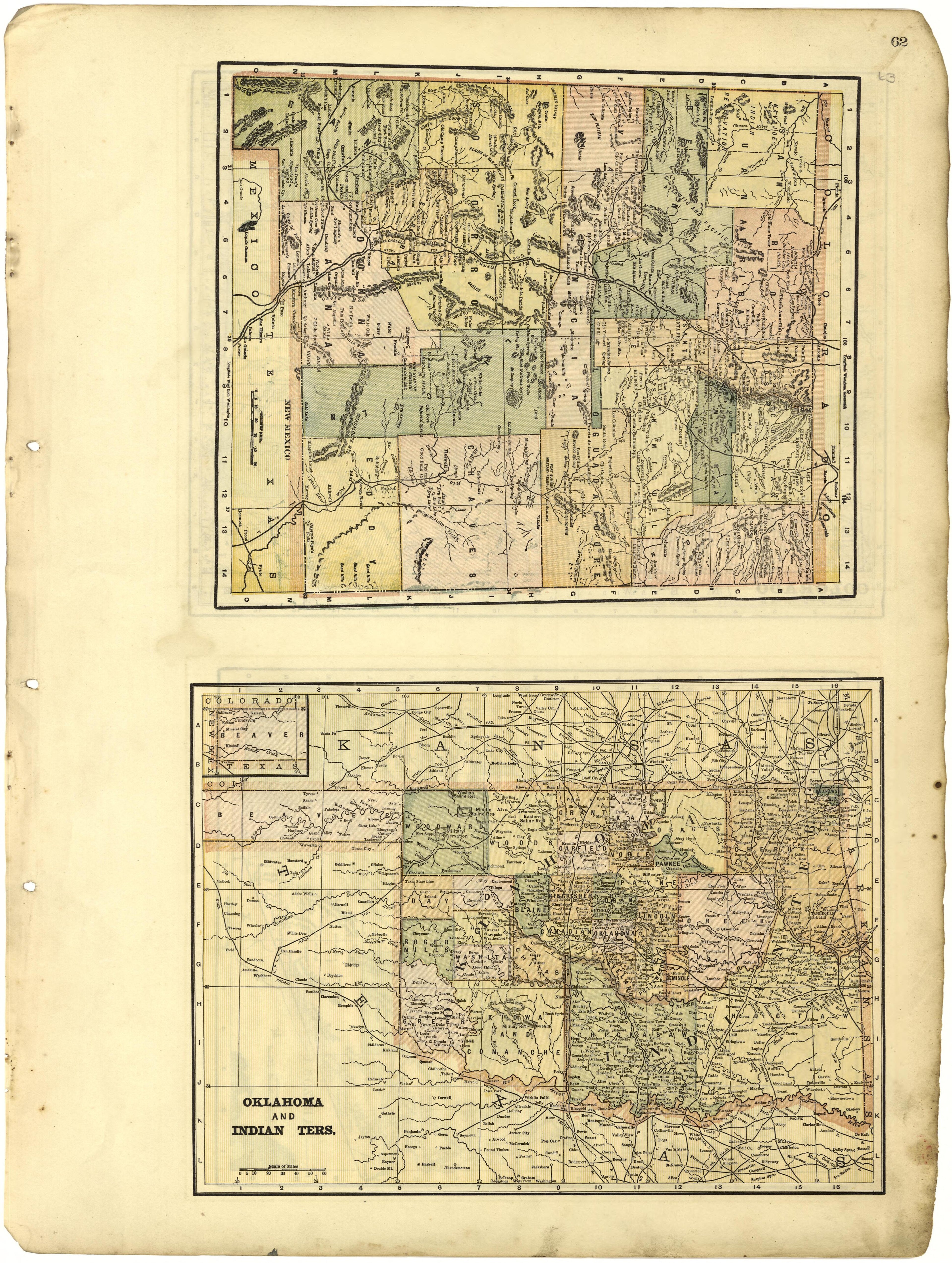 New Mexico; Oklahoma and Indian Ters. from Riddell&