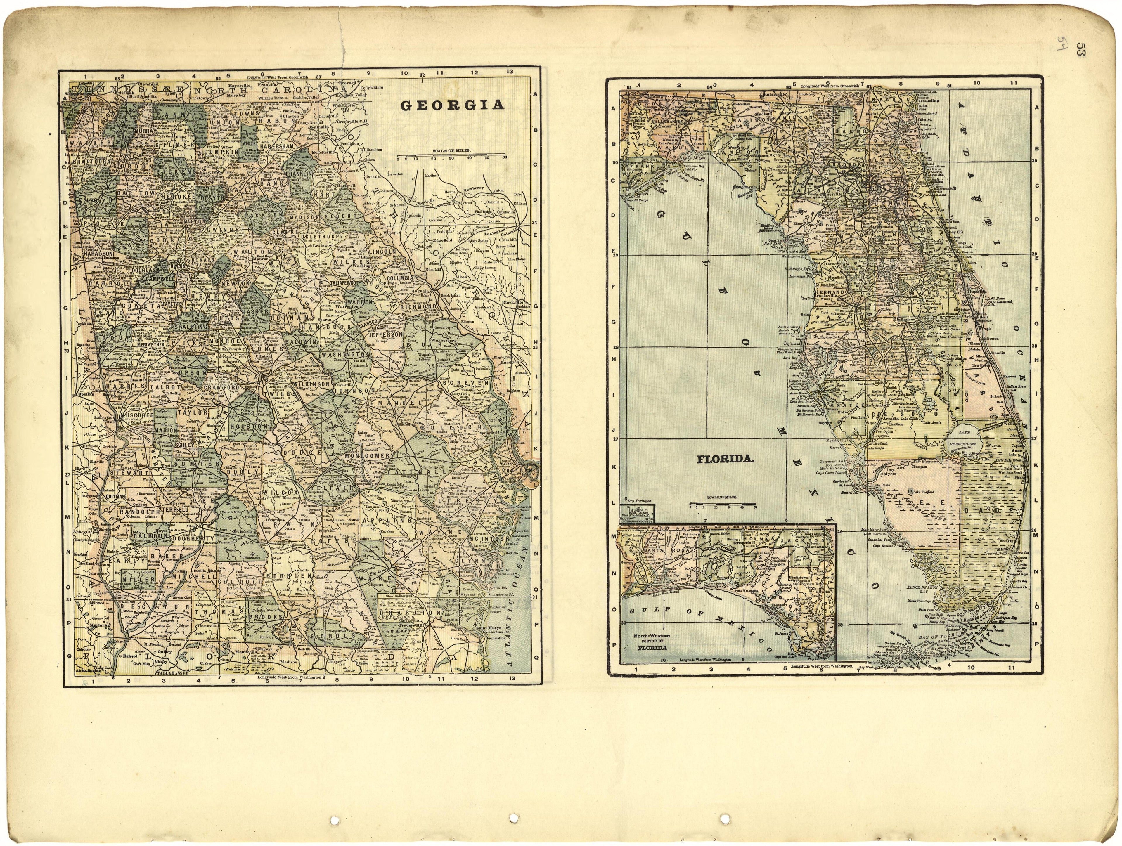 Georgia; Florida from Riddell&