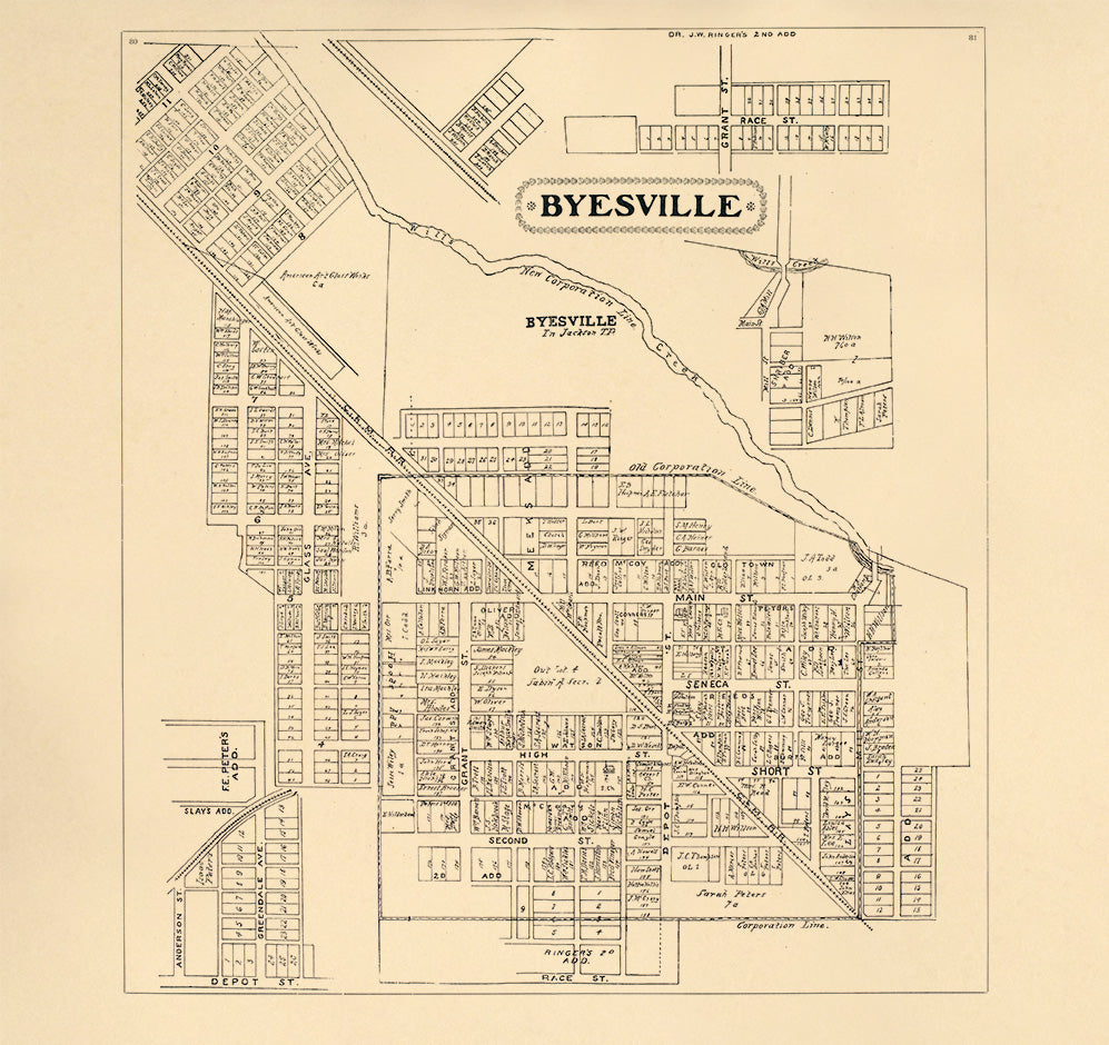 Byesville from Illustrated Atlas of Guernsey County, Ohio 1902