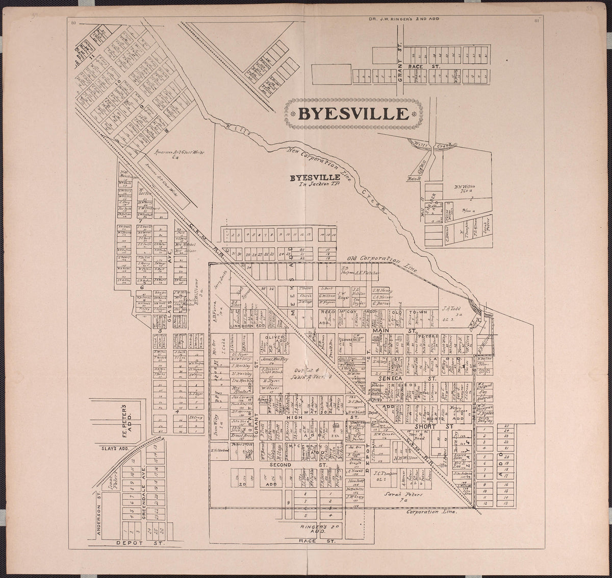 Byesville from Illustrated Atlas of Guernsey County, Ohio 1902 by Relic Map Company