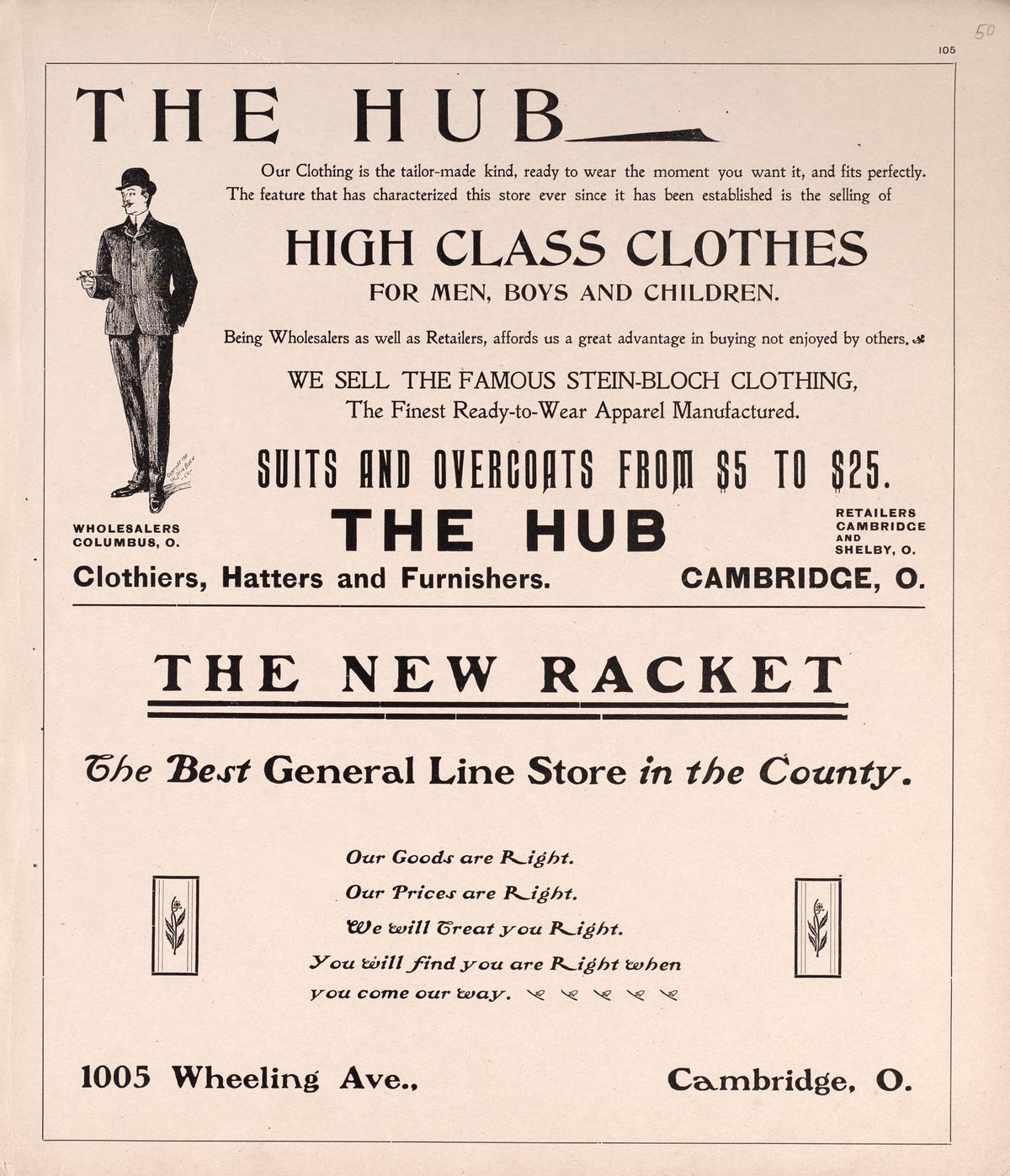 Advertisements from Illustrated Atlas of Guernsey County, Ohio 1902 by Relic Map Company