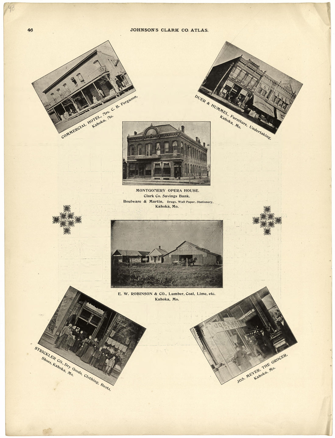 This old map of Clark County, Missouri, was created by Johnson, G. C.|Western Atlas Co in 1896