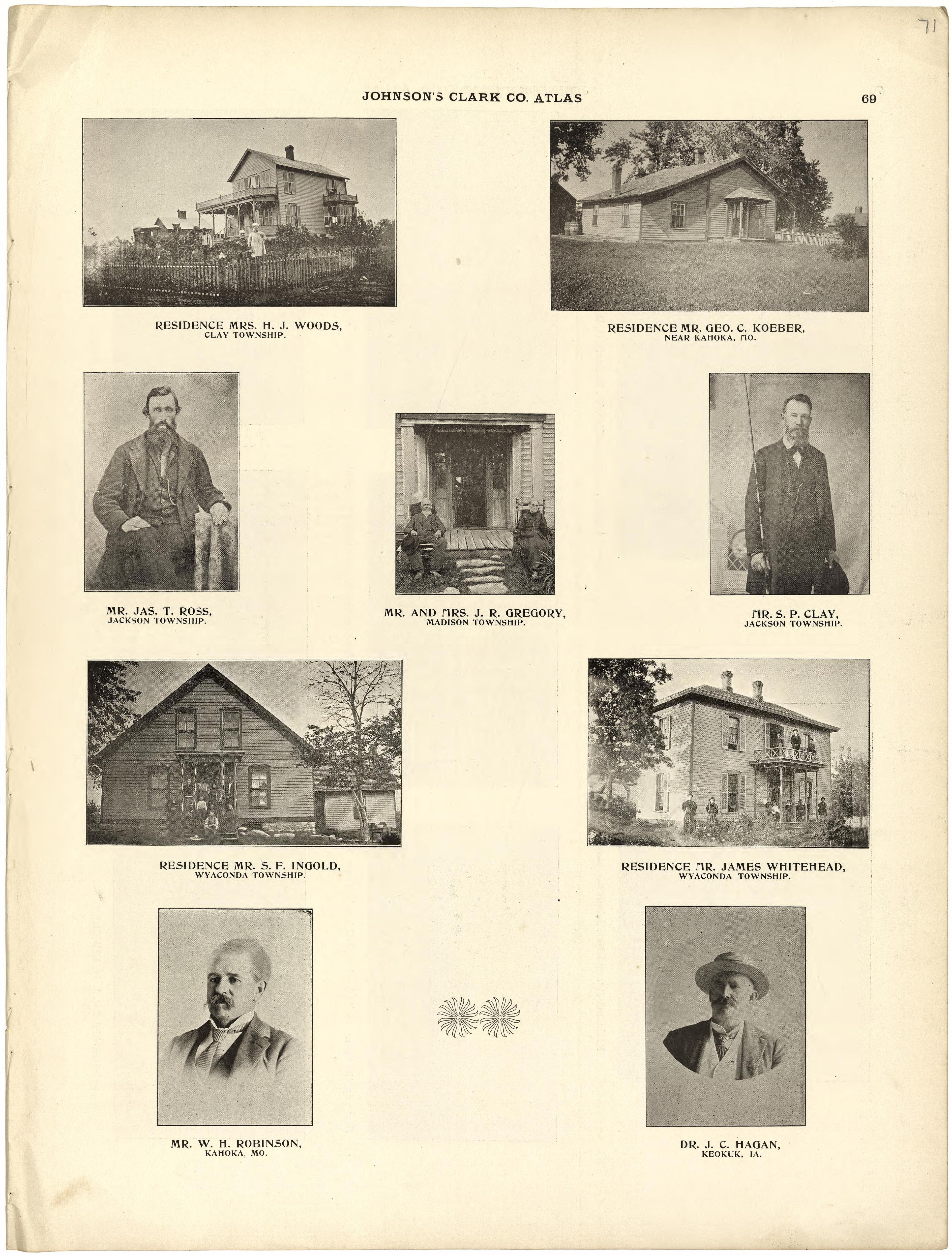 This old map of Clark County, Missouri, was created by Johnson, G. C.|Western Atlas Co in 1896