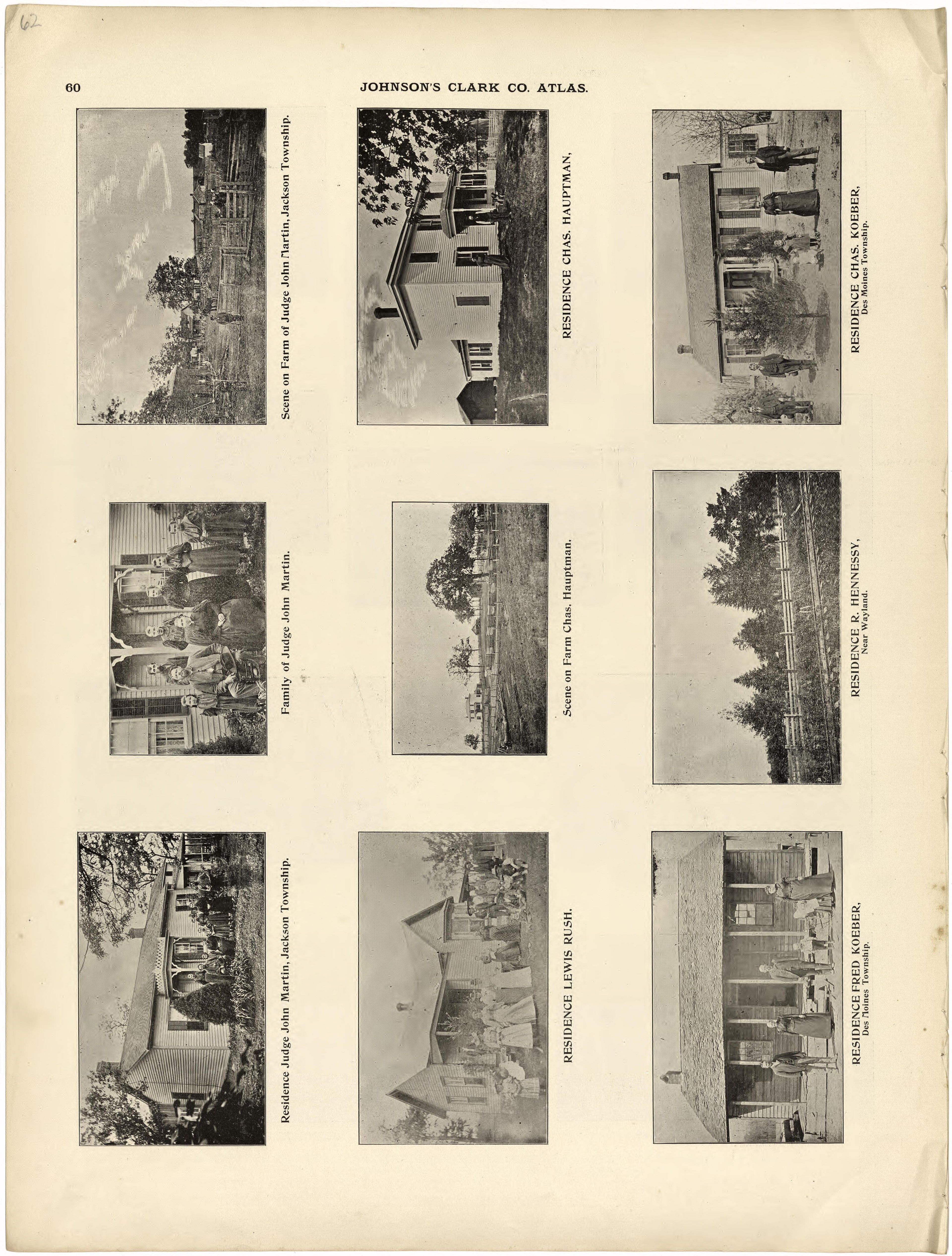 This old map of Clark County, Missouri, was created by Johnson, G. C.|Western Atlas Co in 1896
