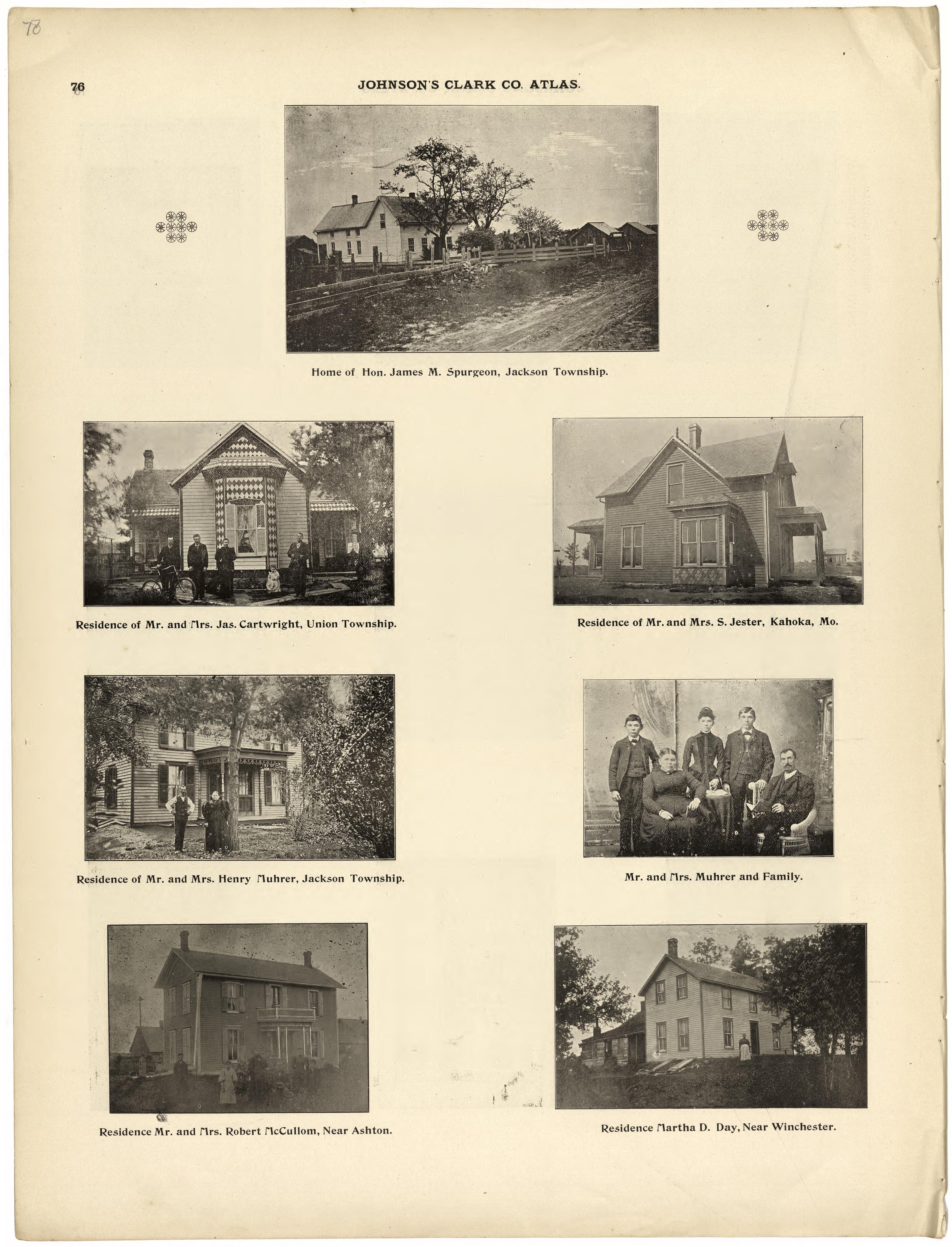 This old map of Clark County, Missouri, was created by Johnson, G. C.|Western Atlas Co in 1896