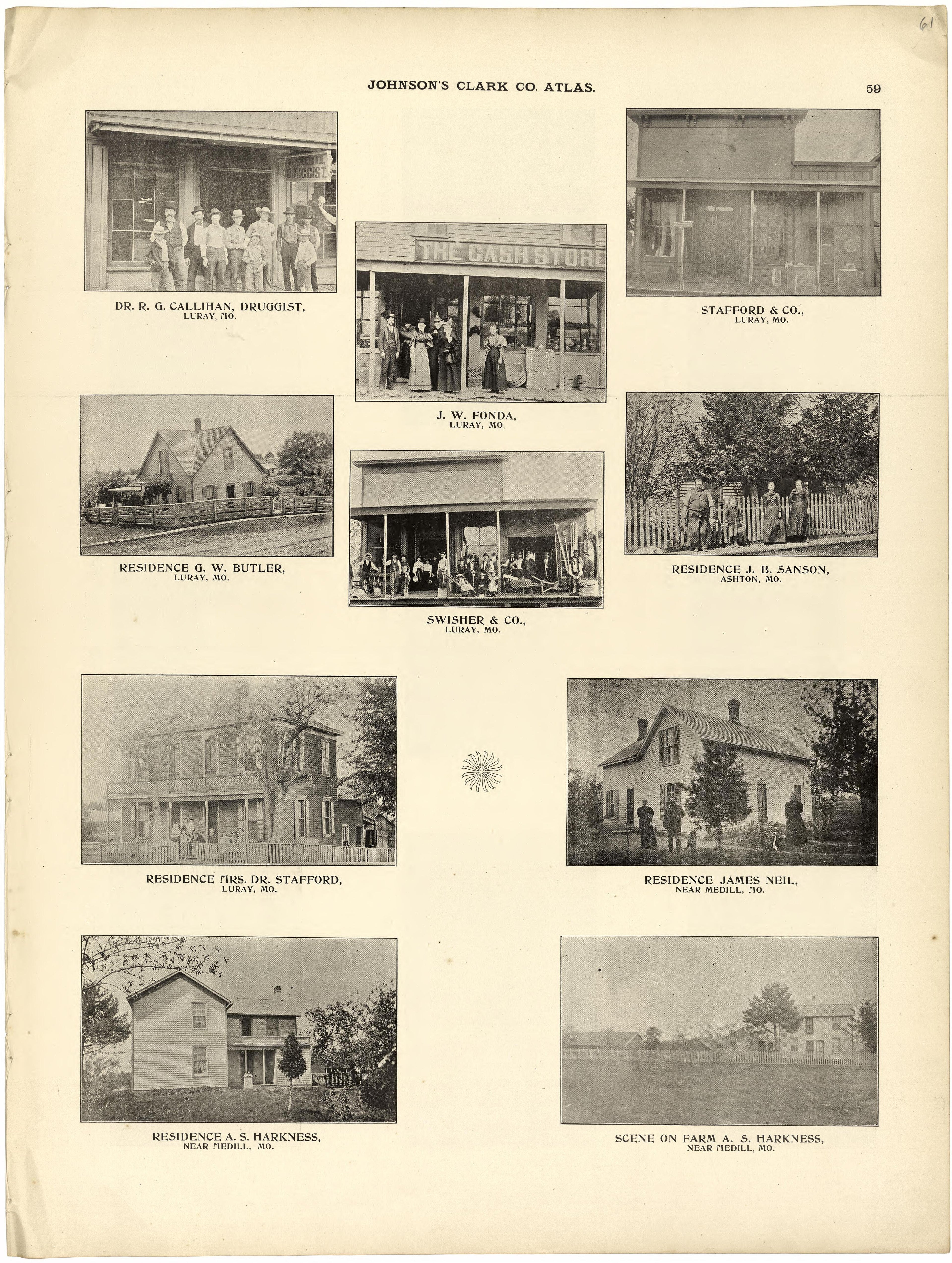 This old map of Clark County, Missouri, was created by Johnson, G. C.|Western Atlas Co in 1896