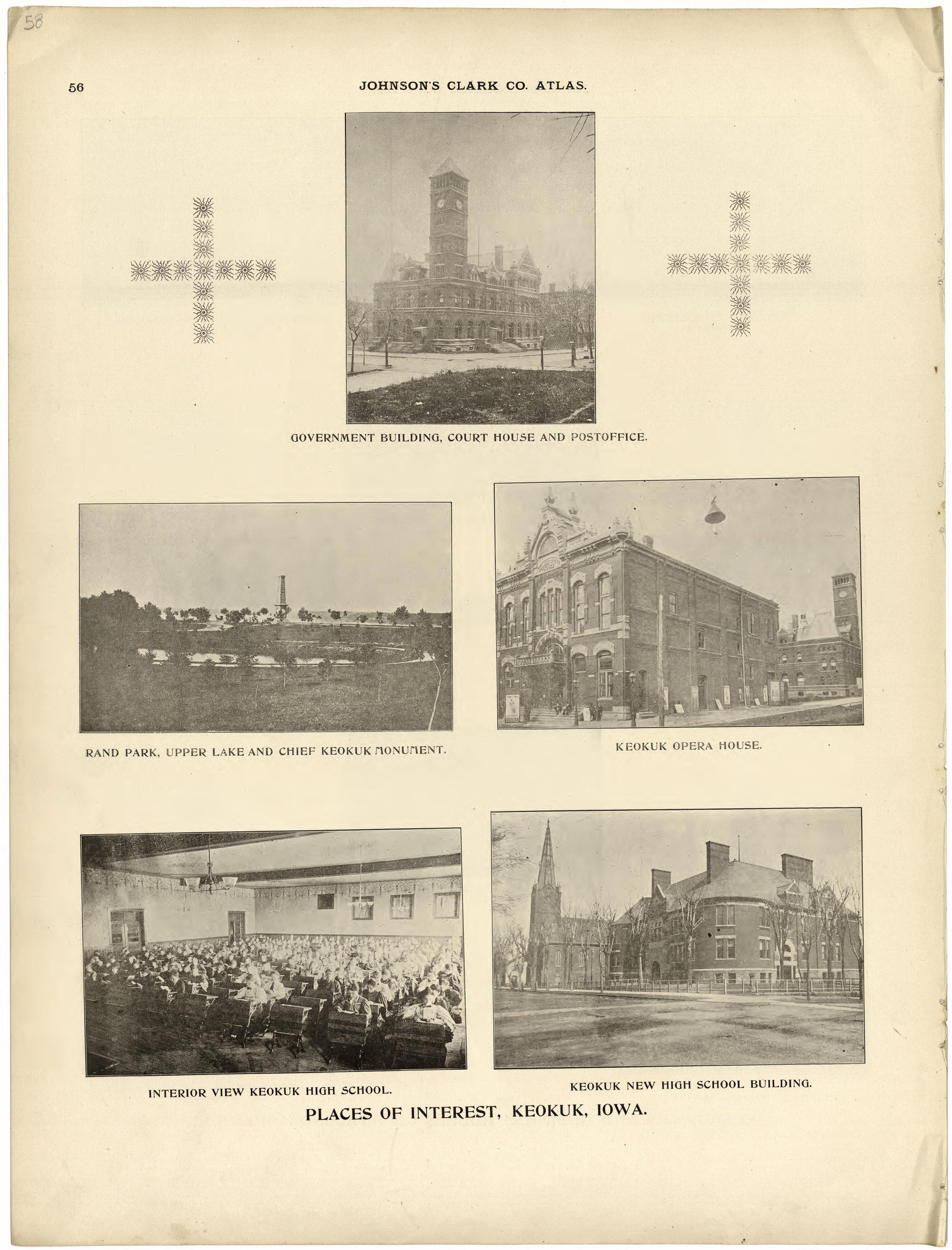 This old map of Clark County, Missouri, was created by Johnson, G. C.|Western Atlas Co in 1896