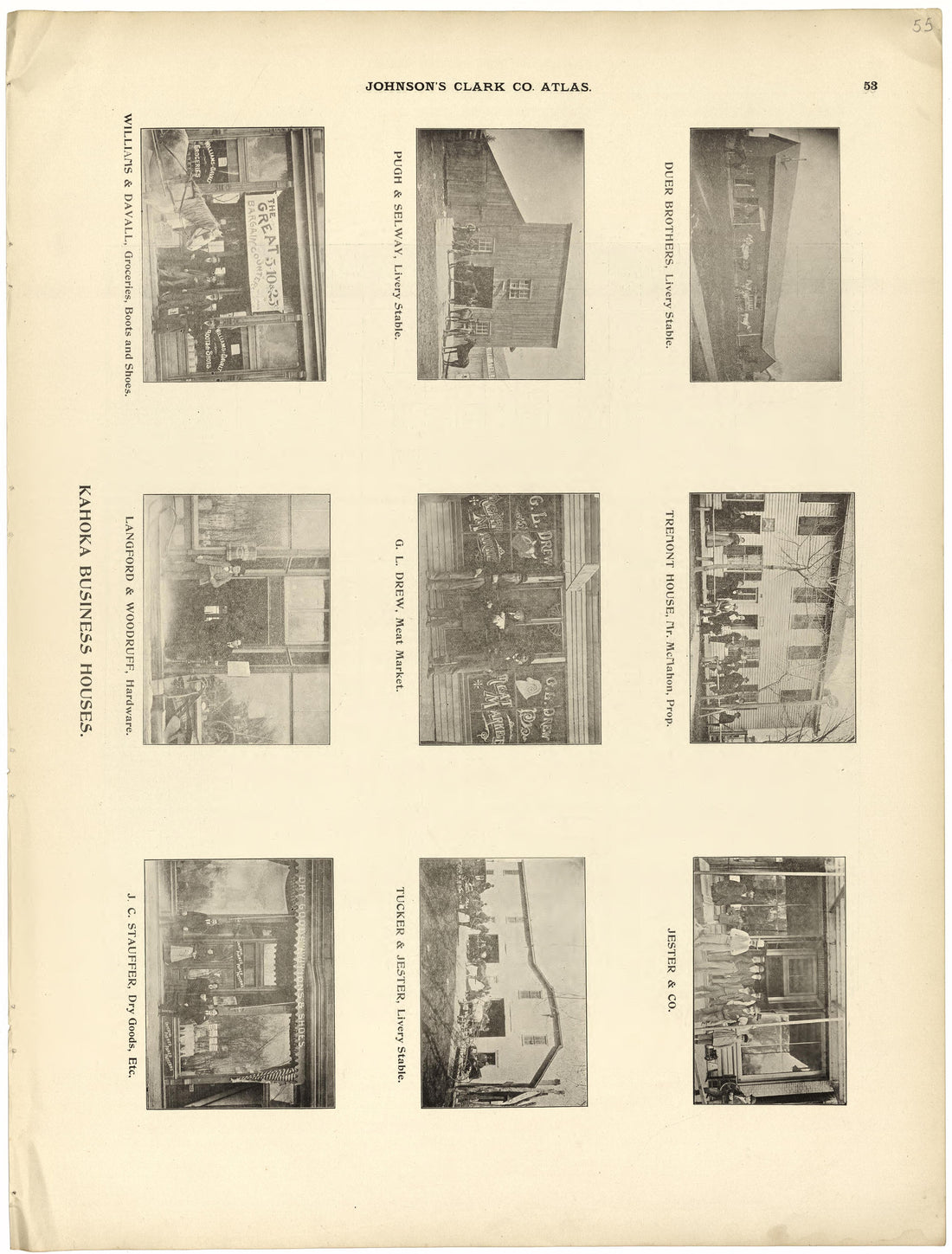 This old map of Clark County, Missouri, was created by Johnson, G. C.|Western Atlas Co in 1896