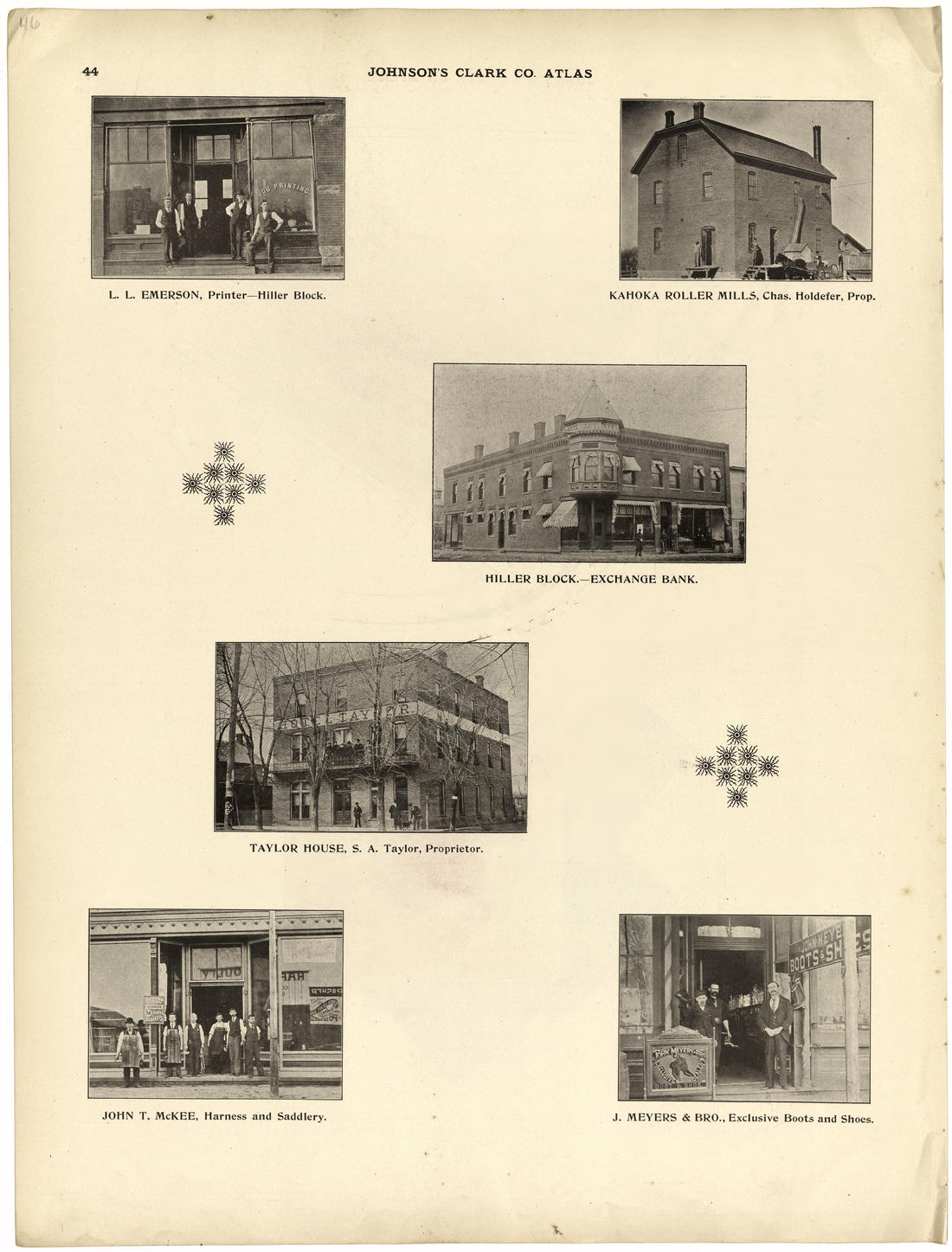 This old map of Clark County, Missouri, was created by Johnson, G. C.|Western Atlas Co in 1896