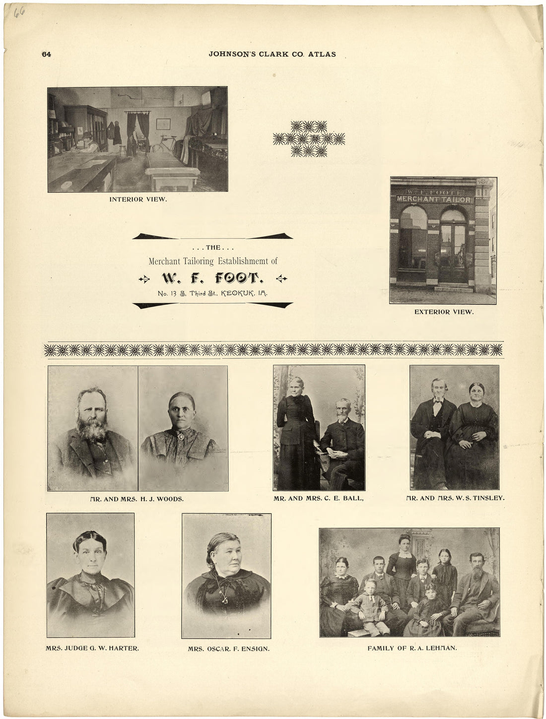 This old map of Clark County, Missouri, was created by Johnson, G. C.|Western Atlas Co in 1896