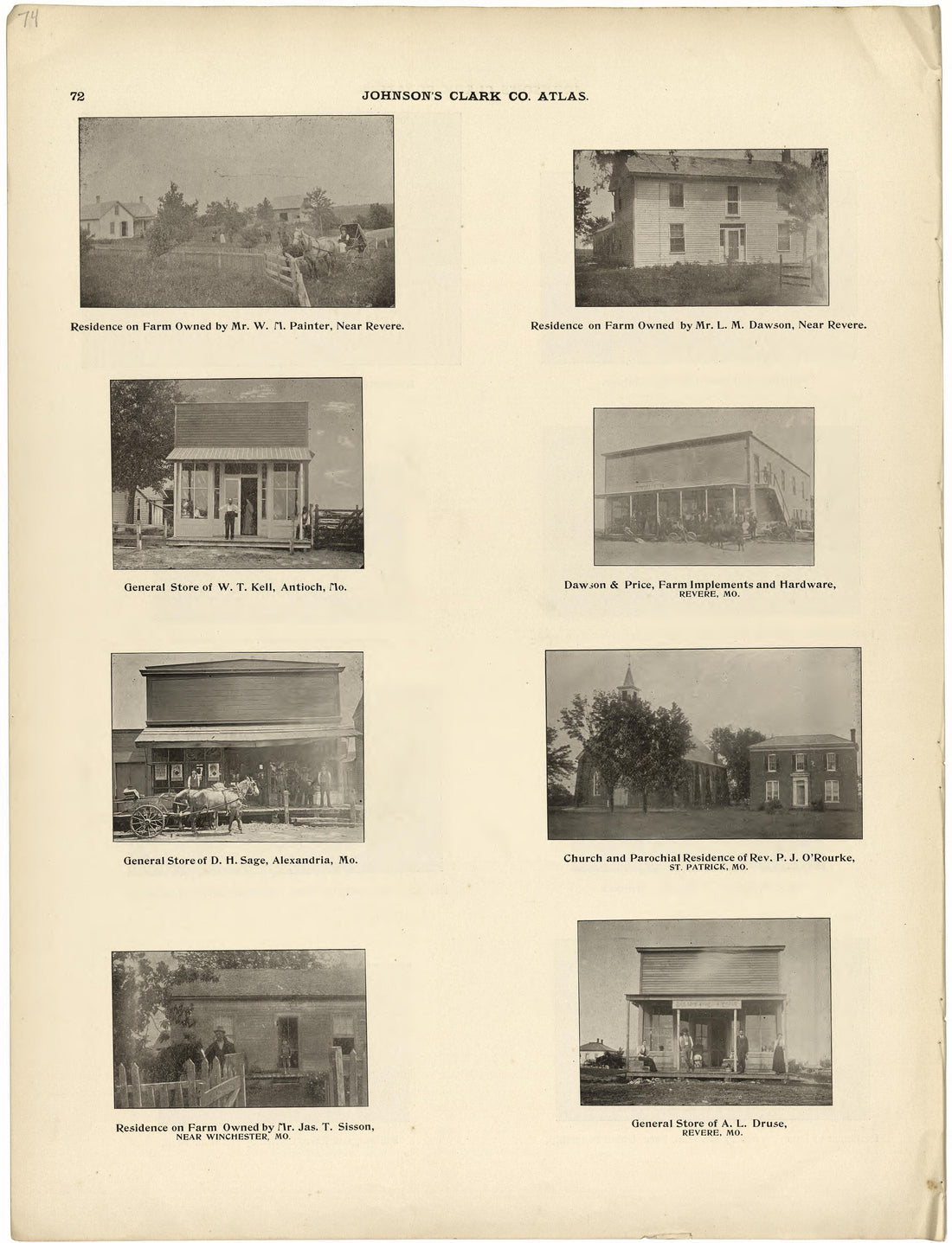 This old map of Clark County, Missouri, was created by Johnson, G. C.|Western Atlas Co in 1896