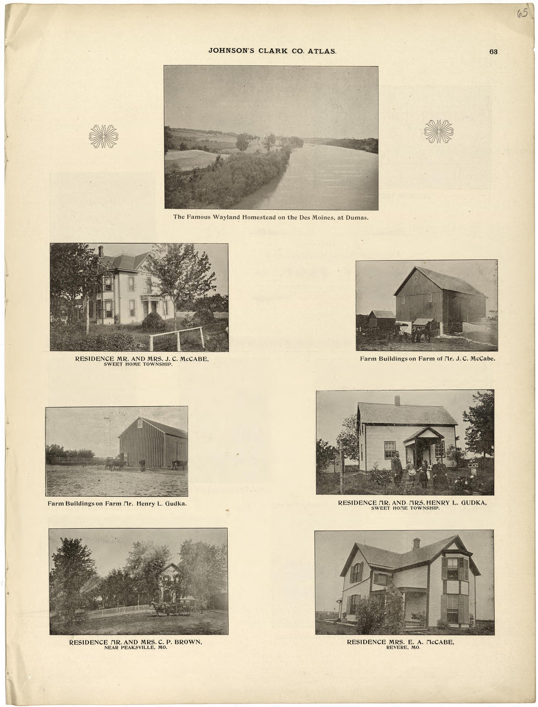 This old map of Clark County, Missouri, was created by Johnson, G. C.|Western Atlas Co in 1896