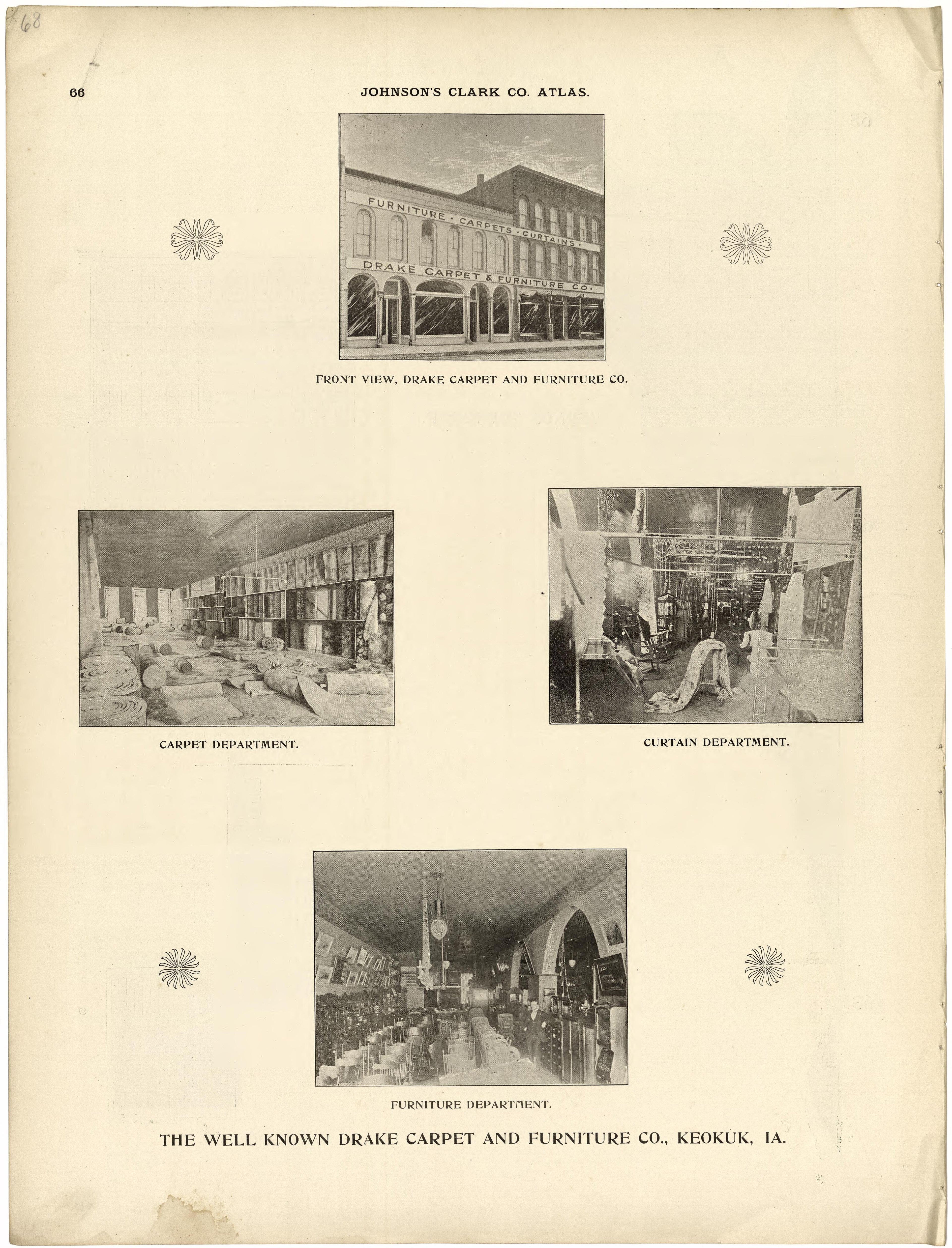 Illustrations - the Well Known Drake Carpet and Furniture County, Keokuk, IA. from Johnson&