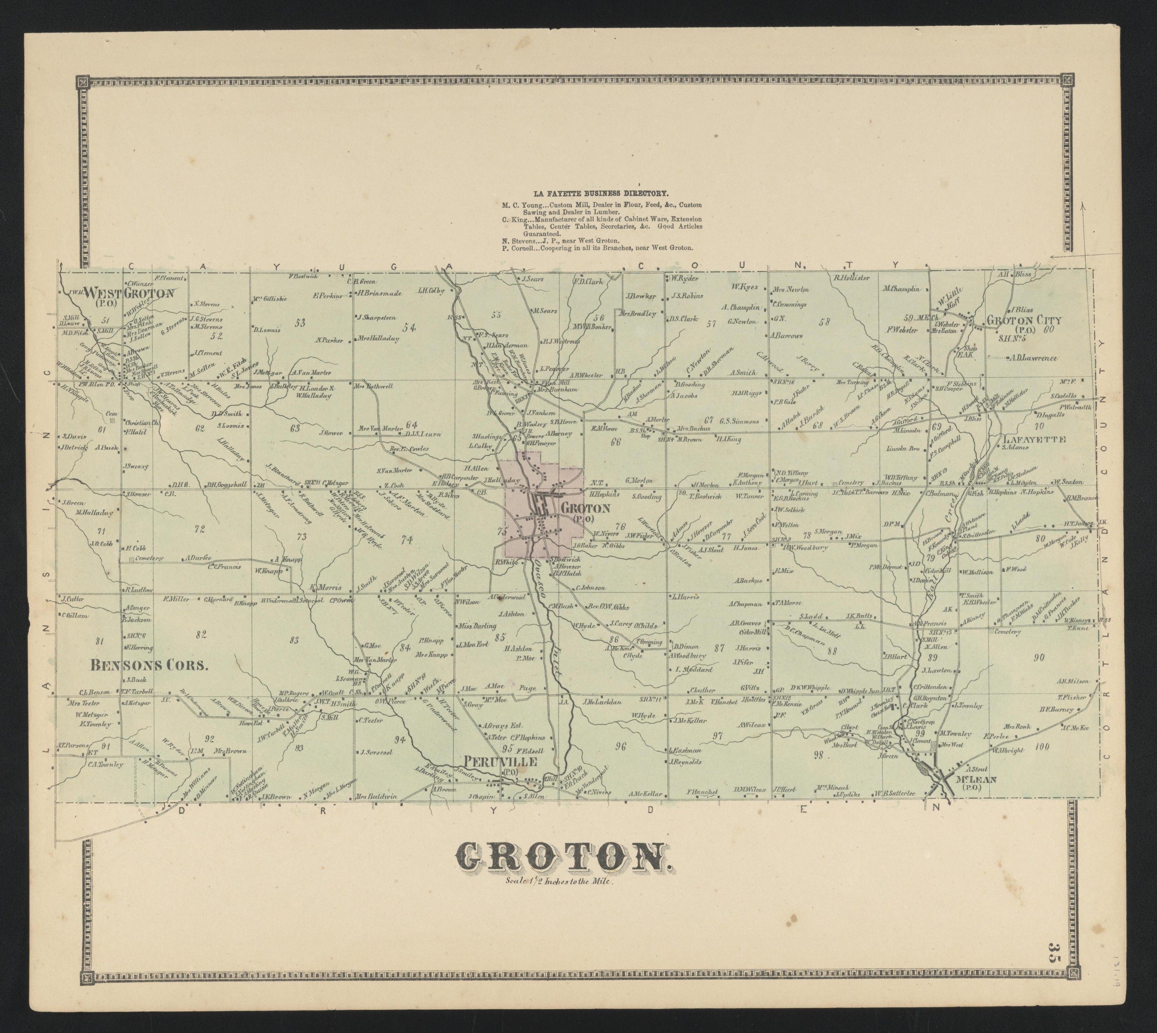 Image 25 of New Topographical Atlas of Tompkins County, New York from New Topographical Atlas of Tompkins County, New York : from Actual Surveys Especially for This Atlas 1866 by Relic Map Company