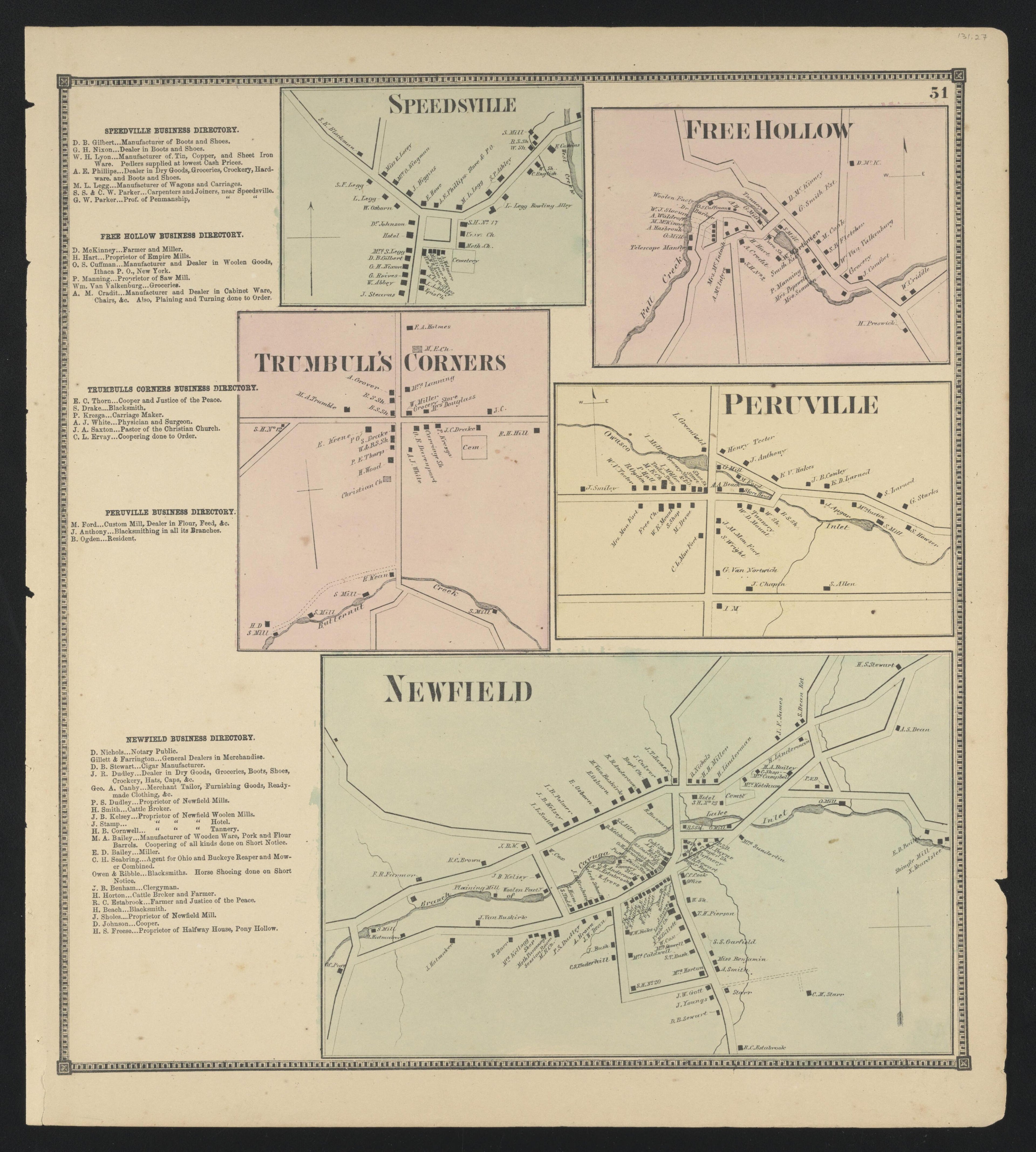 Image 32 of New Topographical Atlas of Tompkins County, New York from New Topographical Atlas of Tompkins County, New York : from Actual Surveys Especially for This Atlas 1866 by Relic Map Company