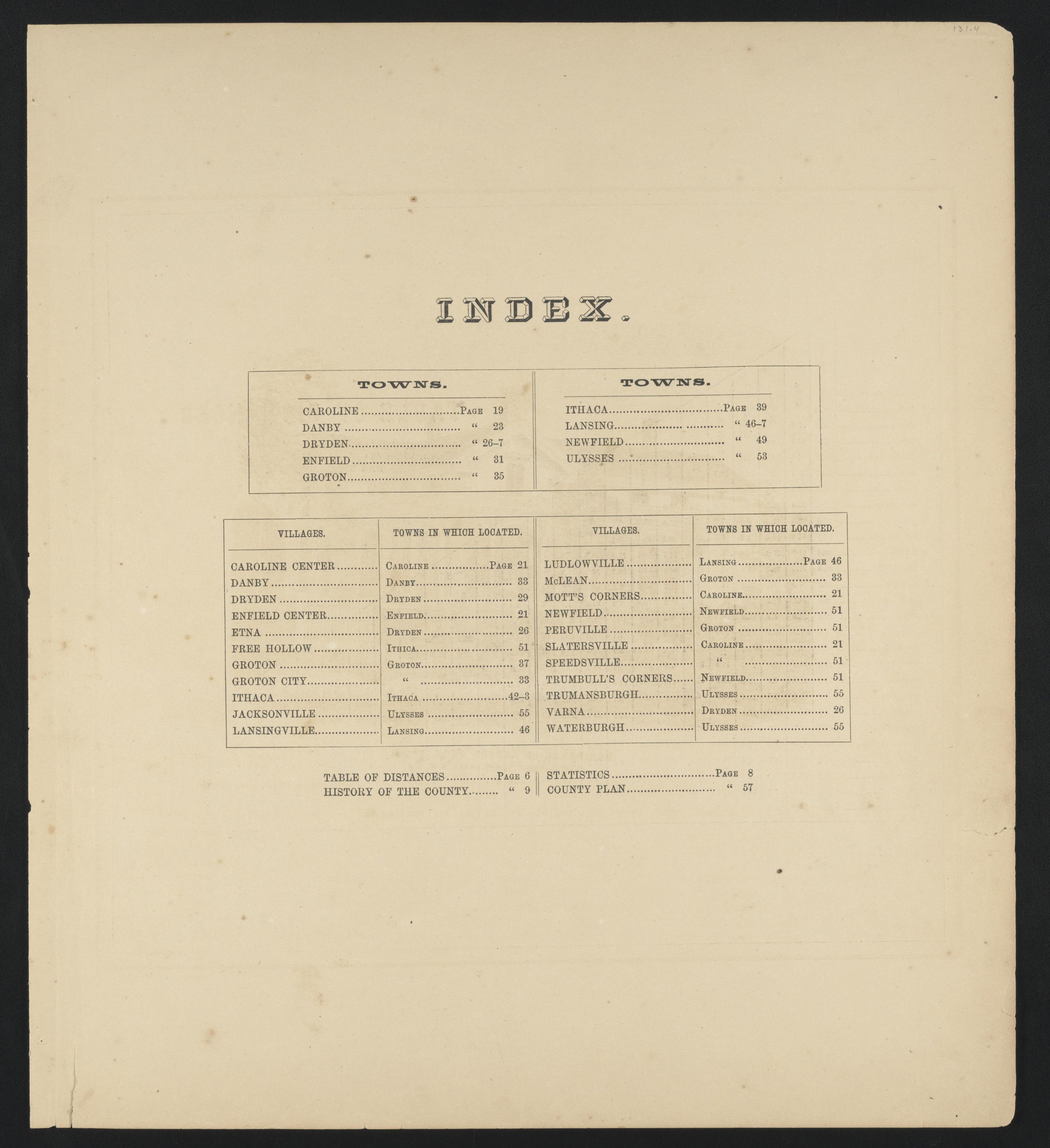 Image 5 of New Topographical Atlas of Tompkins County, New York from New Topographical Atlas of Tompkins County, New York : from Actual Surveys Especially for This Atlas 1866 by Relic Map Company