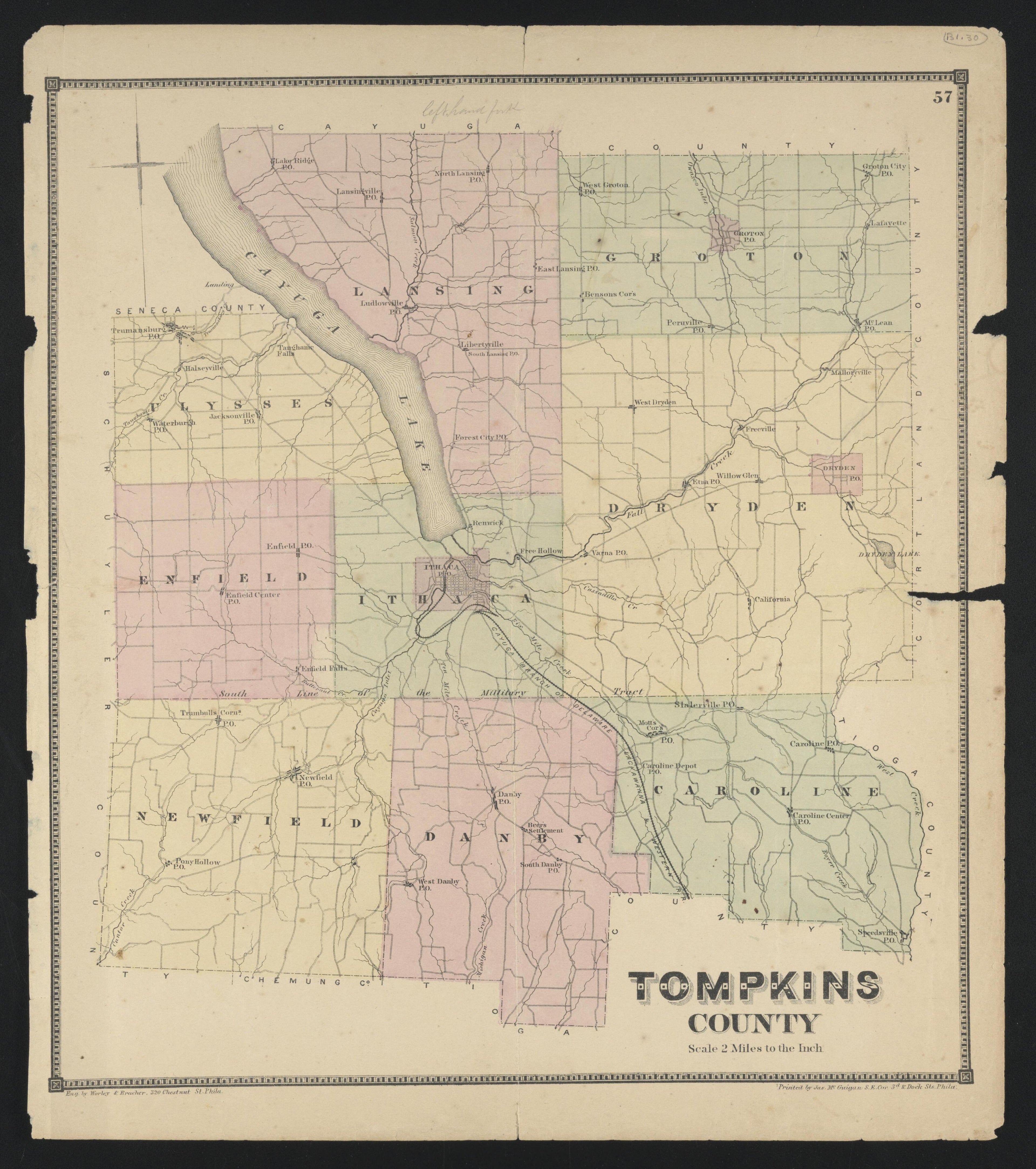 Image 35 of New Topographical Atlas of Tompkins County, New York from New Topographical Atlas of Tompkins County, New York : from Actual Surveys Especially for This Atlas 1866 by Relic Map Company