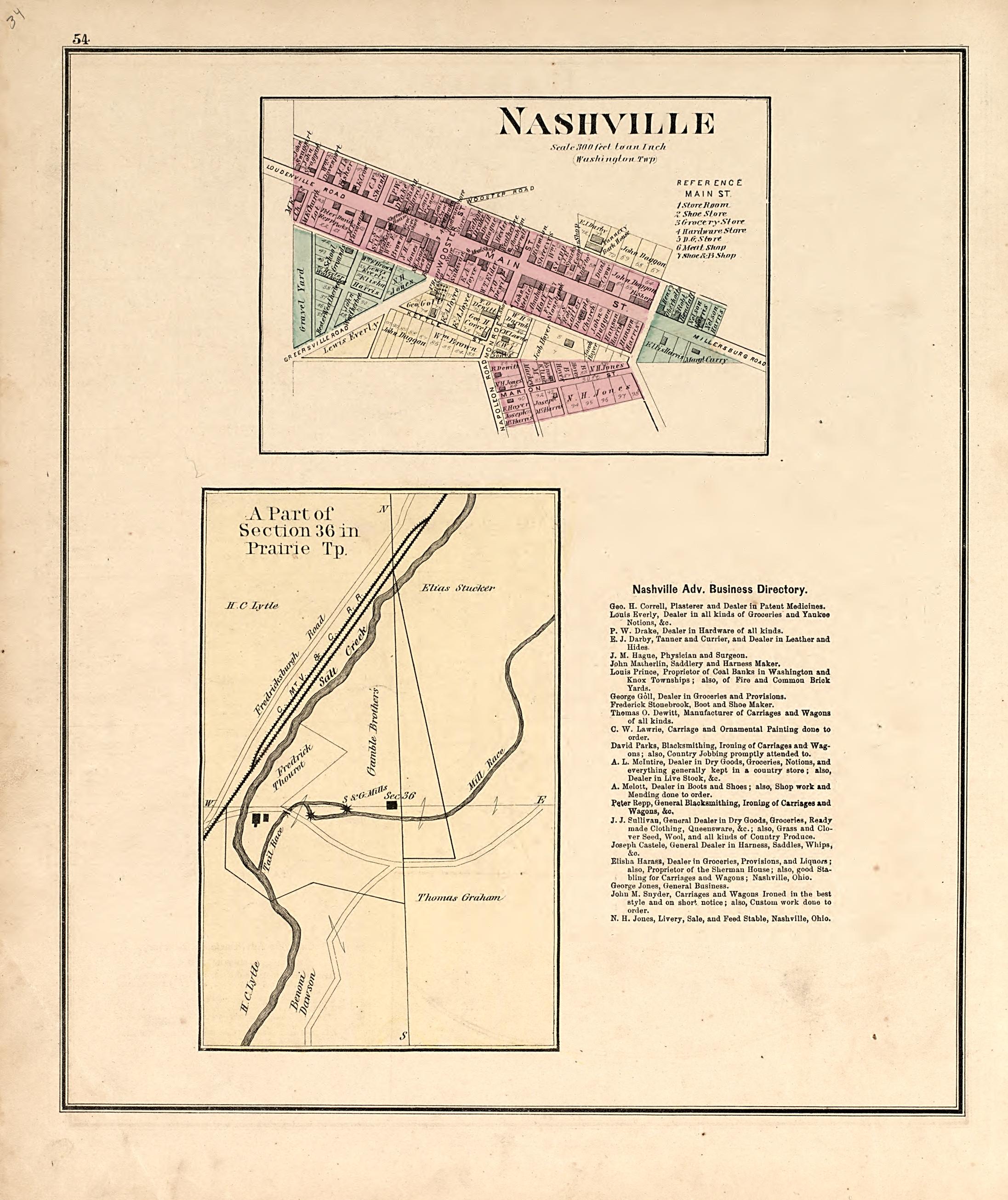 Nashville - Part of Section 36 In Prairie Tp. from Caldwell&