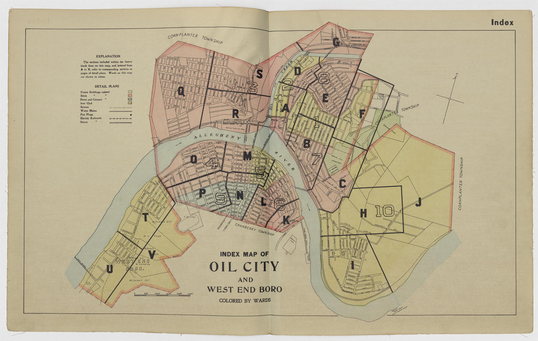 This old map of Howard County, Missouri, Oil City, Pennsylvania, was created by Beers, J. L.|Bord, C. J.|Hart, Chas. (Charles) in 1915
