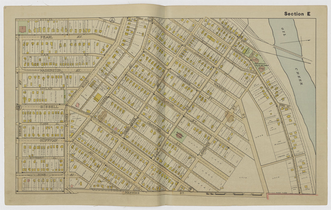 This old map of Howard County, Missouri, Oil City, Pennsylvania, was created by Beers, J. L.|Bord, C. J.|Hart, Chas. (Charles) in 1915