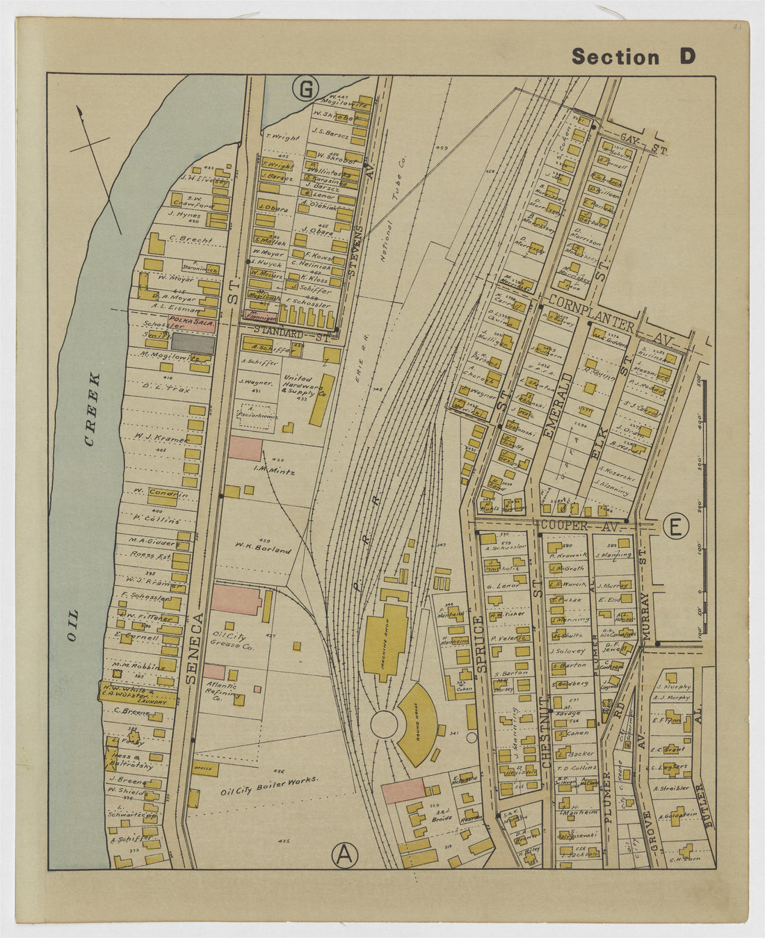 This old map of Howard County, Missouri, Oil City, Pennsylvania, was created by Beers, J. L.|Bord, C. J.|Hart, Chas. (Charles) in 1915