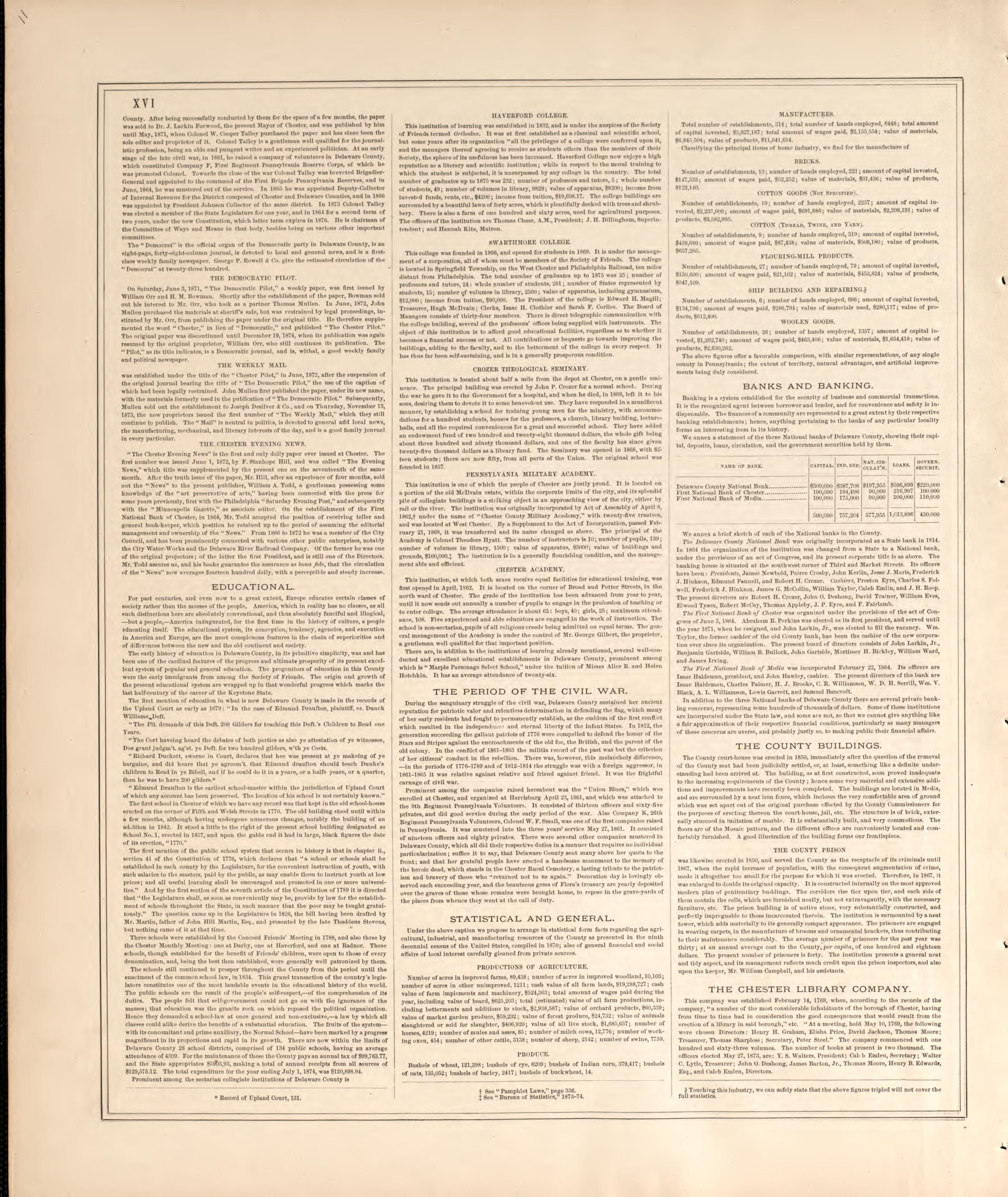 History of Delaware County, Pennsylvania, P. 4 from Combination Atlas Map of Delaware County, Pennsylvania 1875 by Relic Map Company