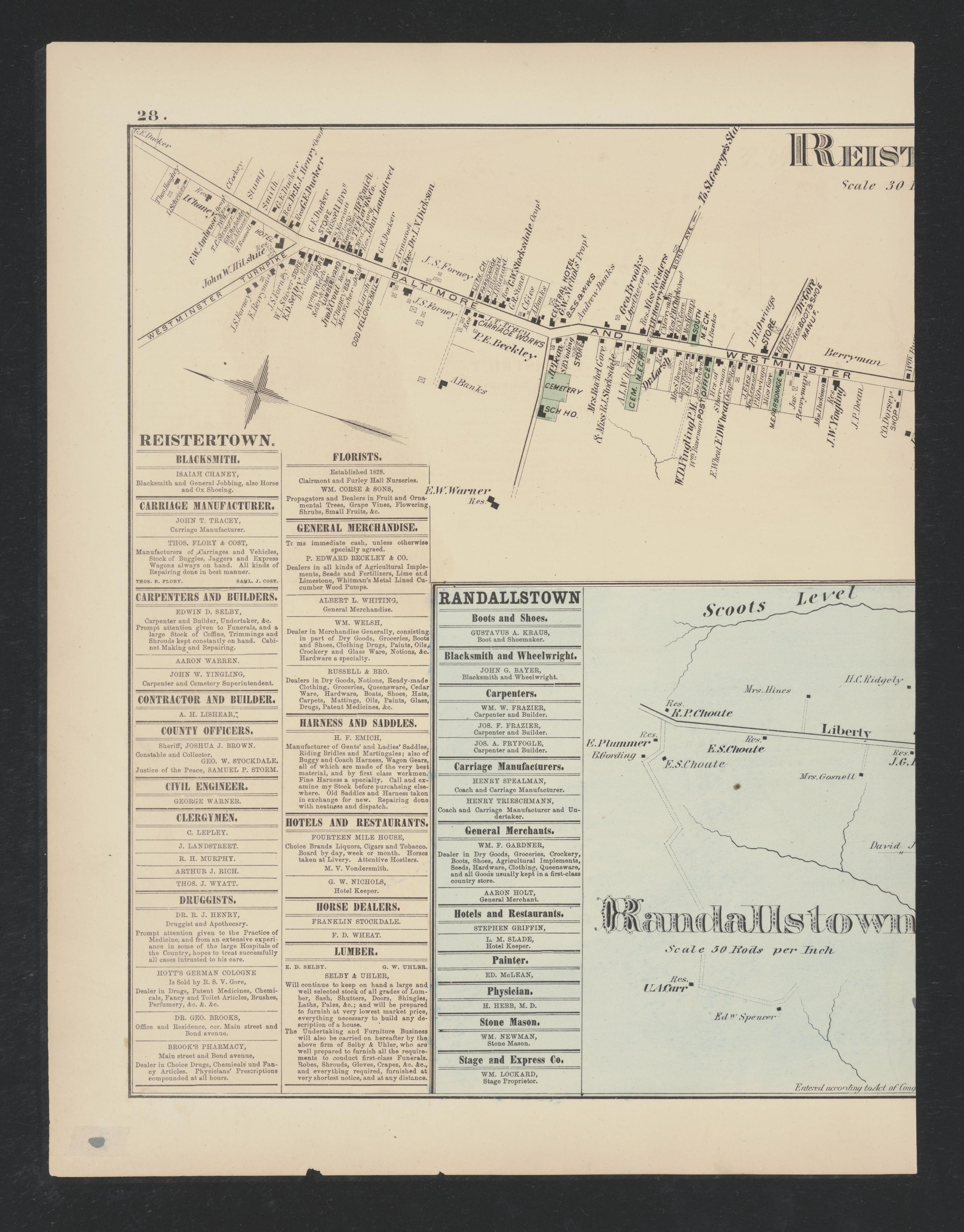 Image 17 of Atlas of Baltimore County, Maryland from Atlas of Baltimore County, Maryland 1877 by Relic Map Company
