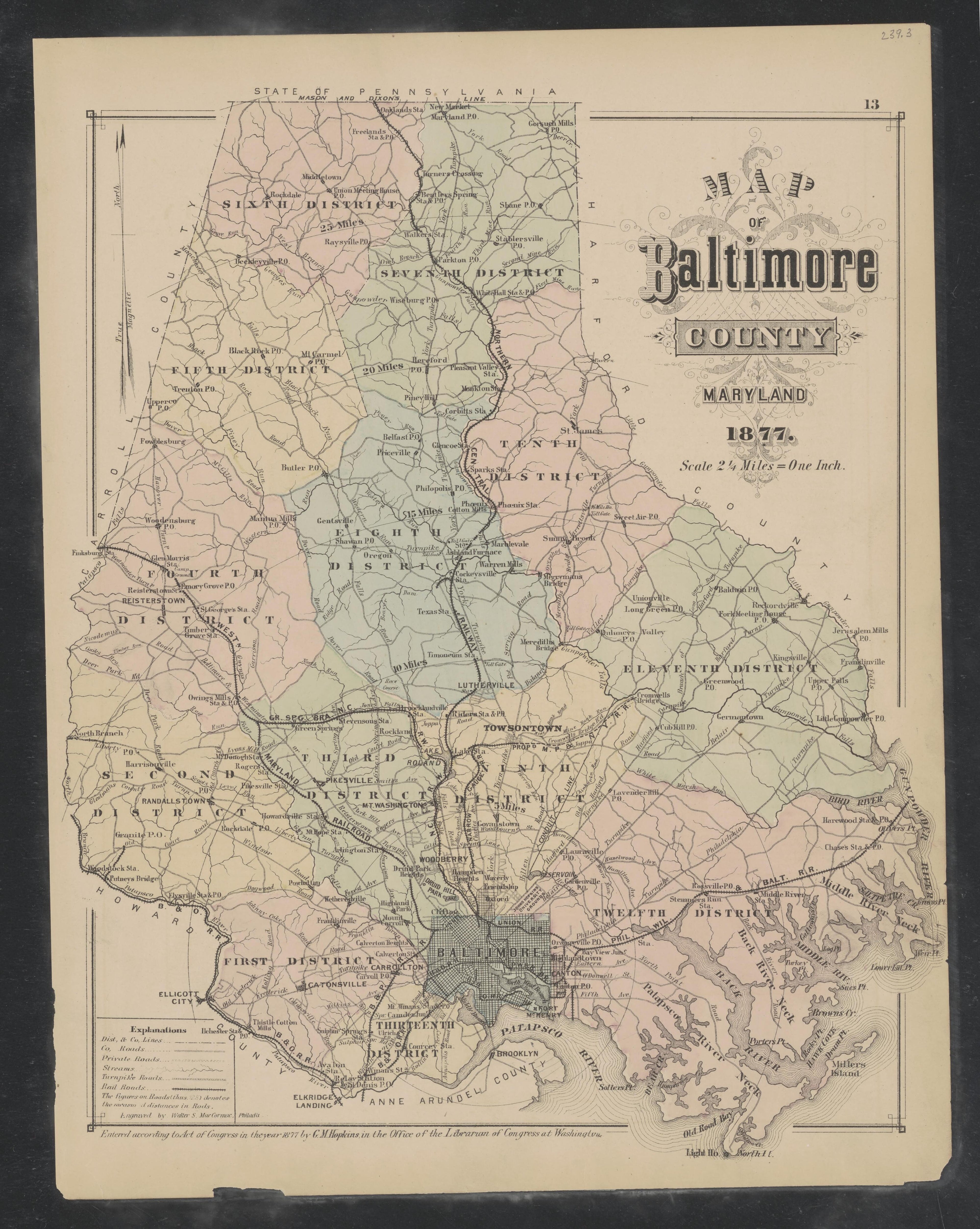 Image 4 of Atlas of Baltimore County, Maryland from Atlas of Baltimore County, Maryland 1877 by Relic Map Company