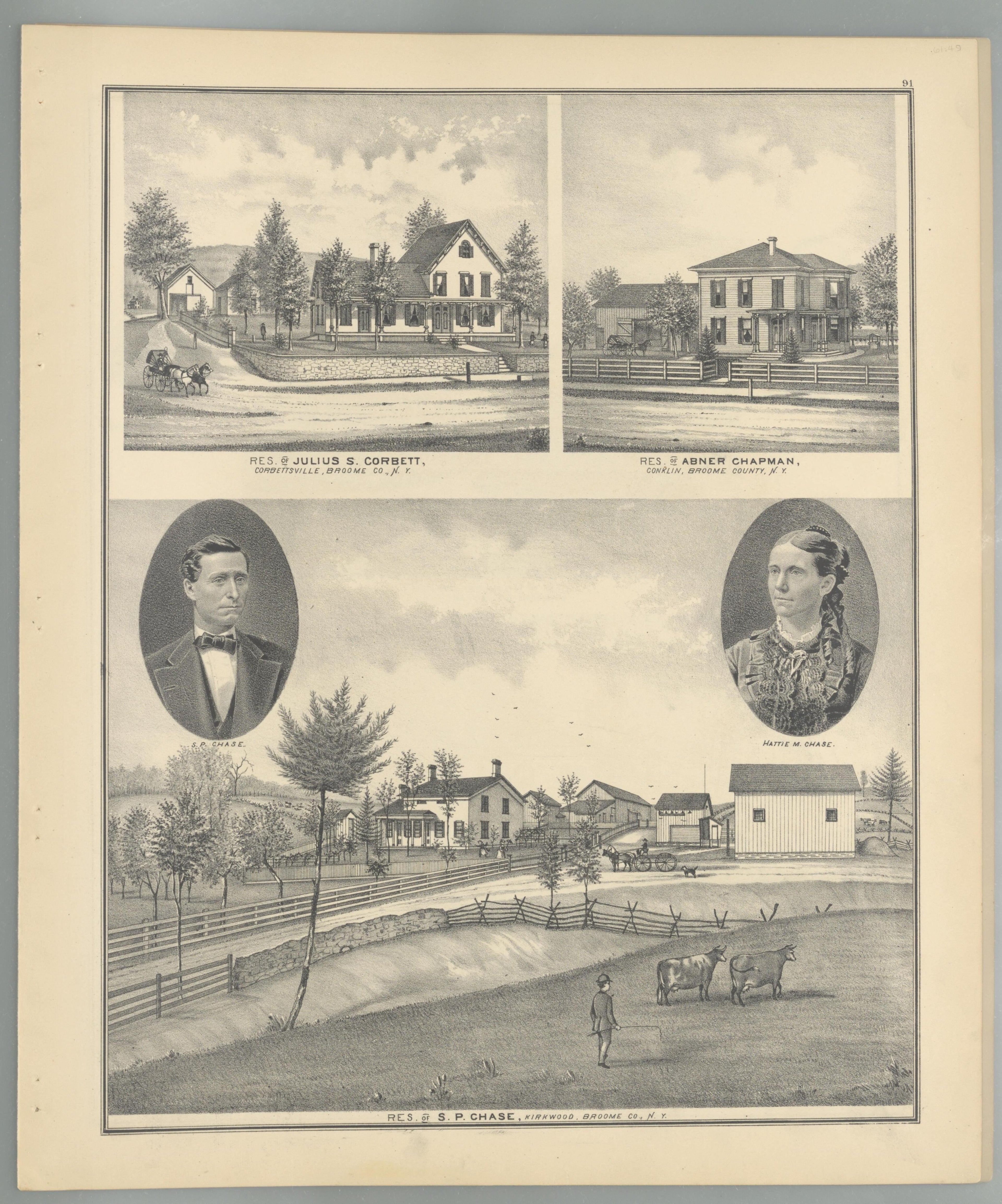 Image 88 of Combination Atlas Map of Broome County, New York from Combination Atlas Map of Broome County, New York 1876 by Relic Map Company