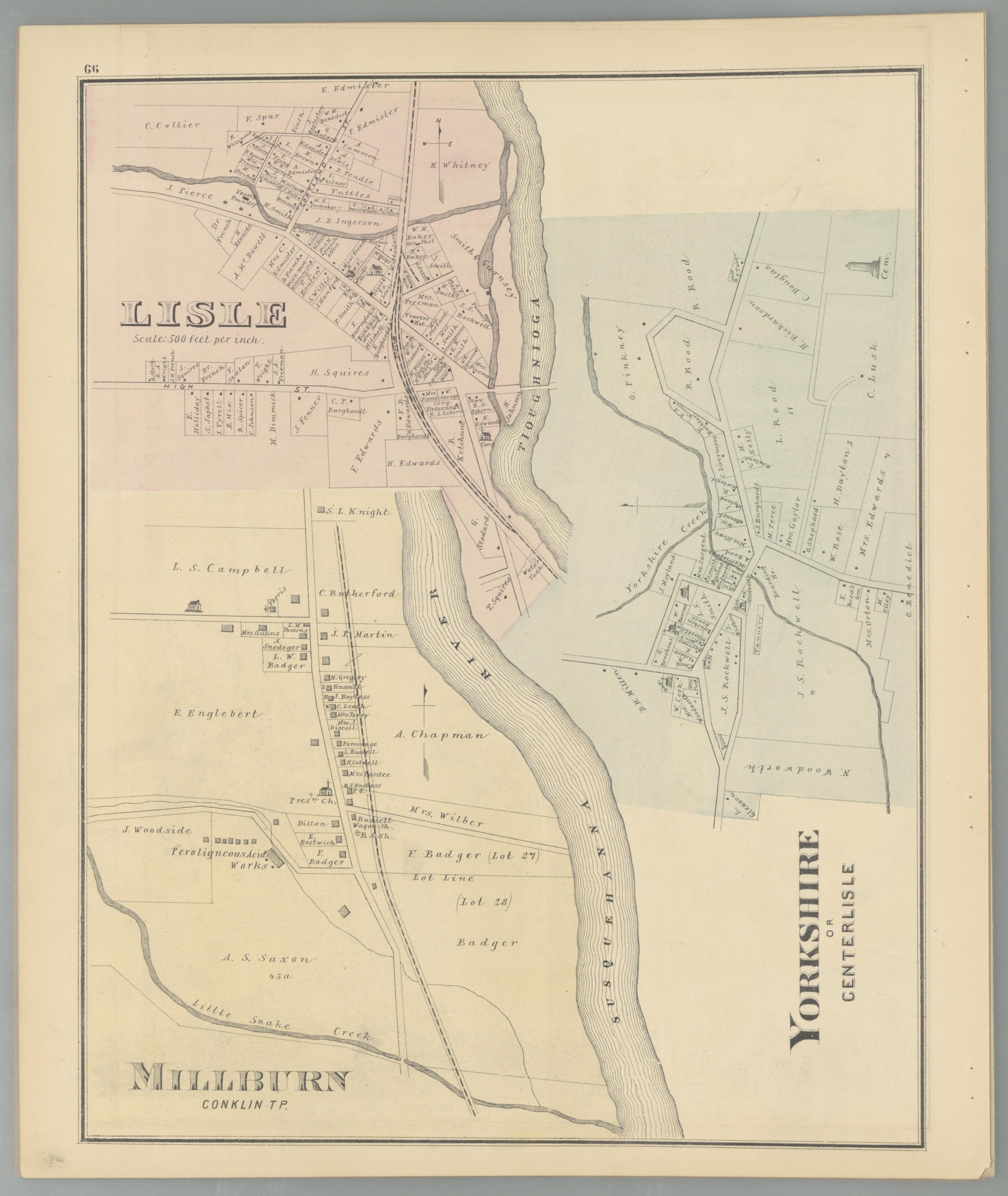 Image 60 of Combination Atlas Map of Broome County, New York from Combination Atlas Map of Broome County, New York 1876 by Relic Map Company