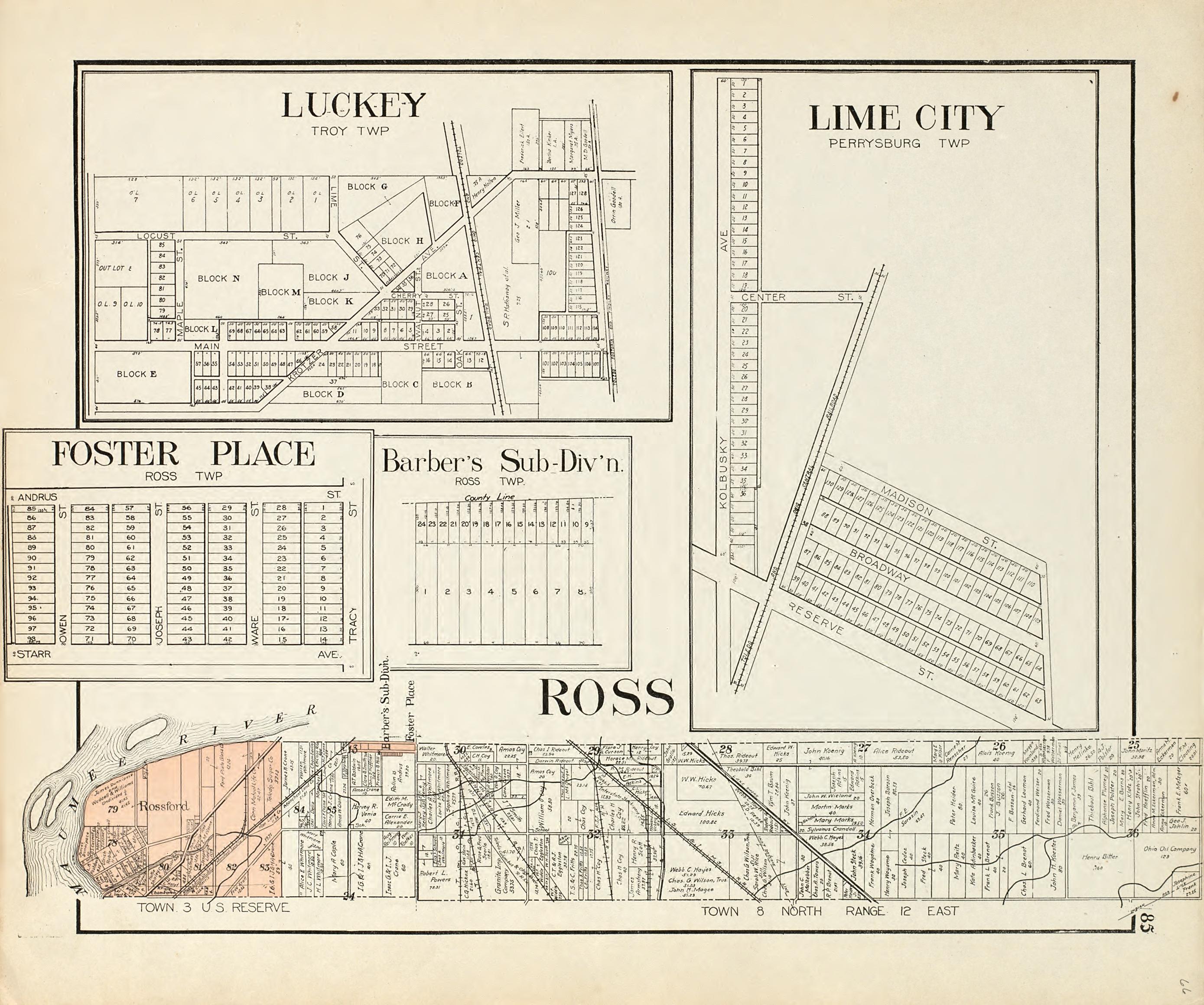 Lucky; Lime City; Foster Place; Barber&