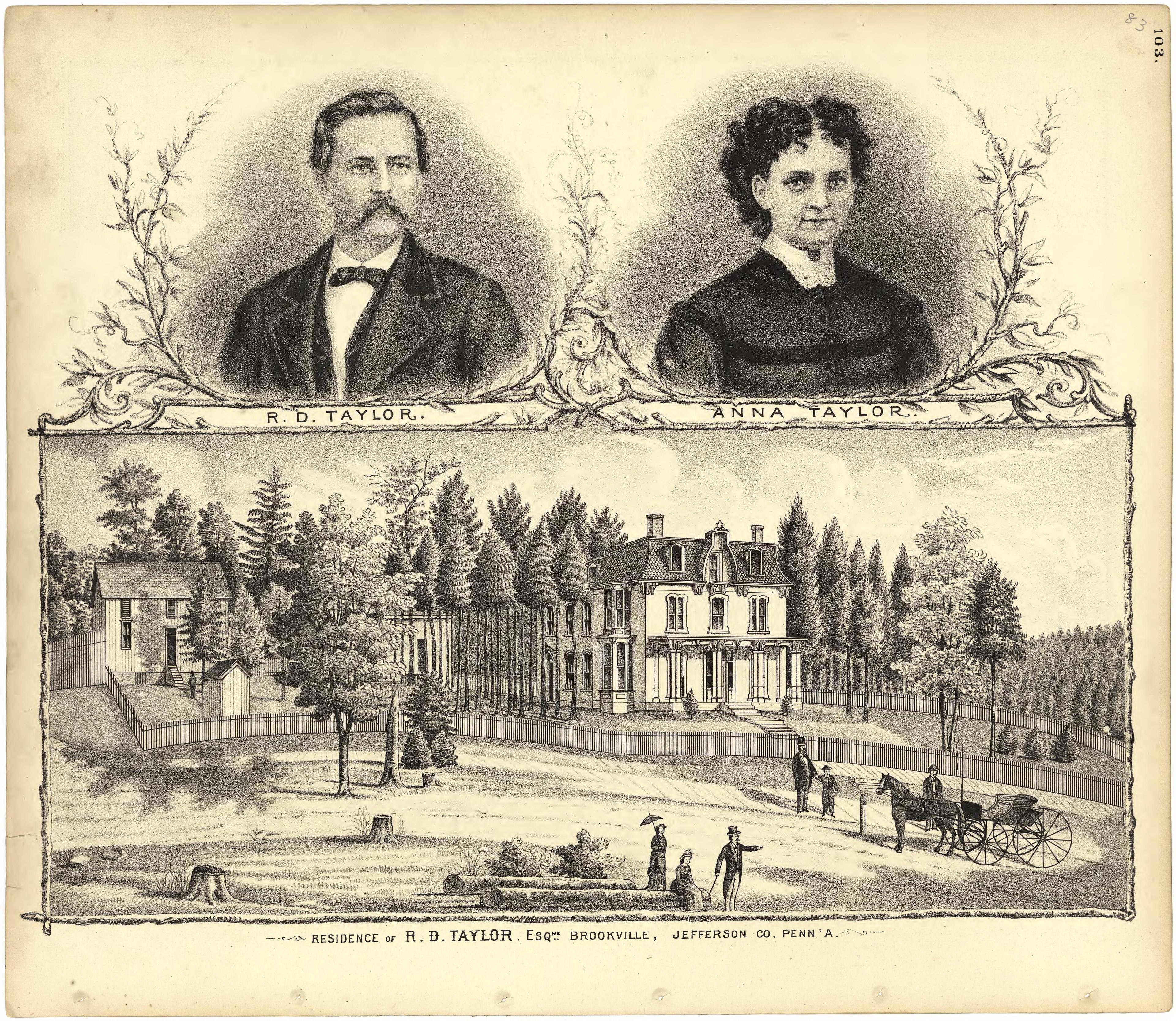 Residence of R.D. Taylor from Caldwell&