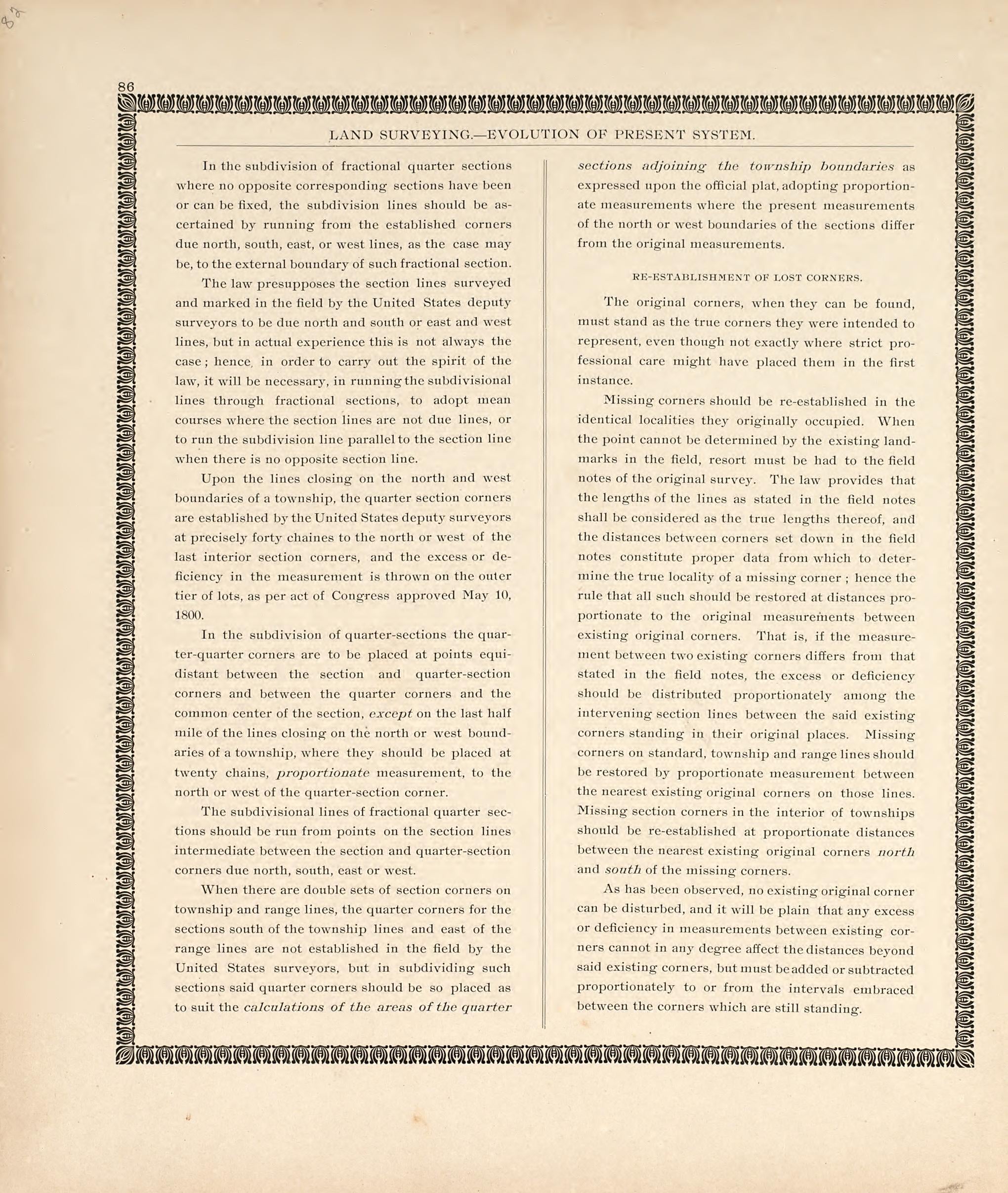 Land Surveying - Evolution of Present System from the Revised Montgomery County Atlas : Containing, Besides a Complete Atlas, Histories of the Townships and County and Treatises On Civil Government, Surveying and Civil Engineering 1898 by Relic Map Company