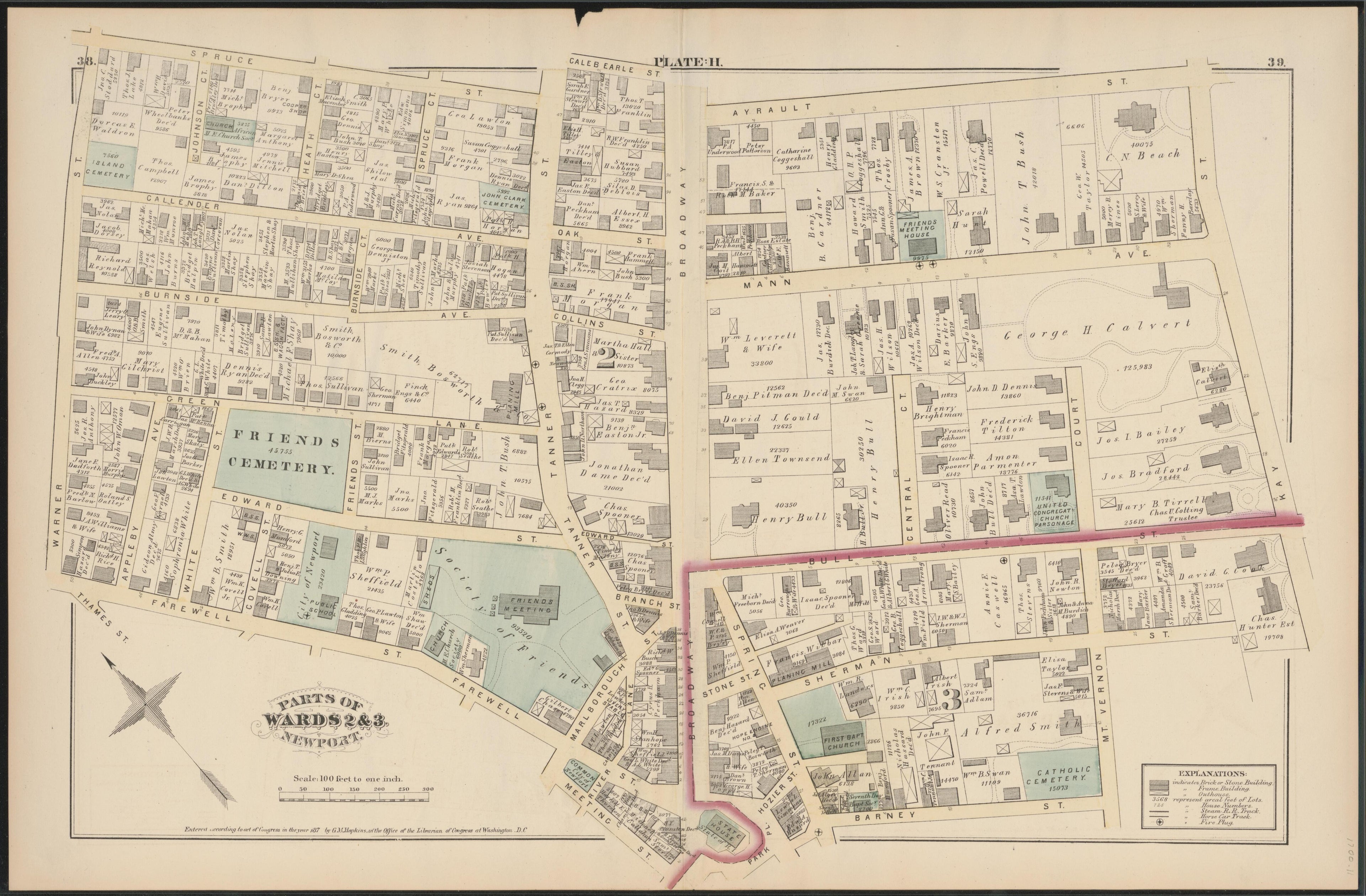 Image 12 of City Atlas of Newport, Rhode Island (maps Only) from City Atlas of Newport, Rhode Island 1876 by Relic Map Company