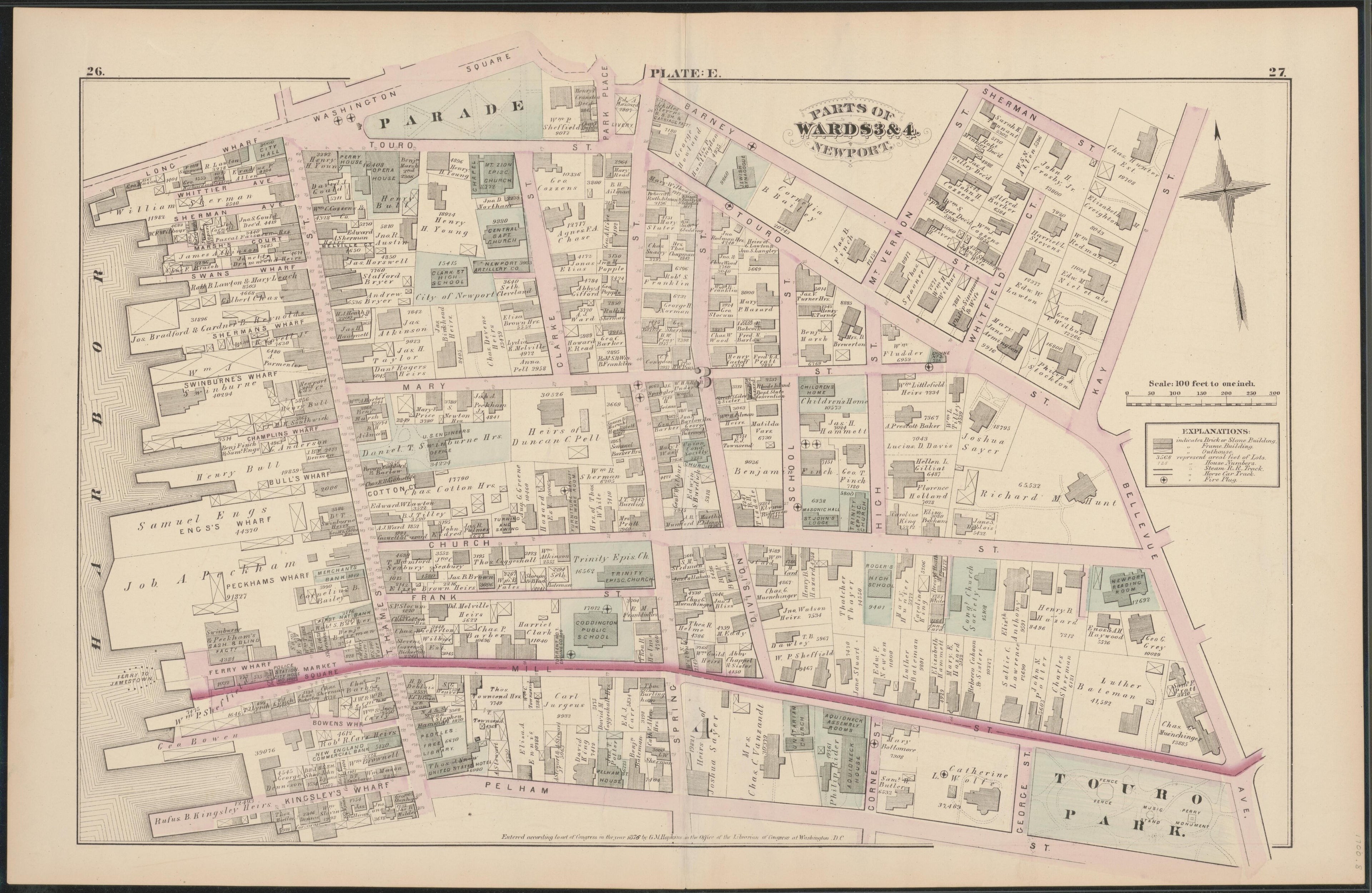 Image 9 of City Atlas of Newport, Rhode Island (maps Only) from City Atlas of Newport, Rhode Island 1876 by Relic Map Company