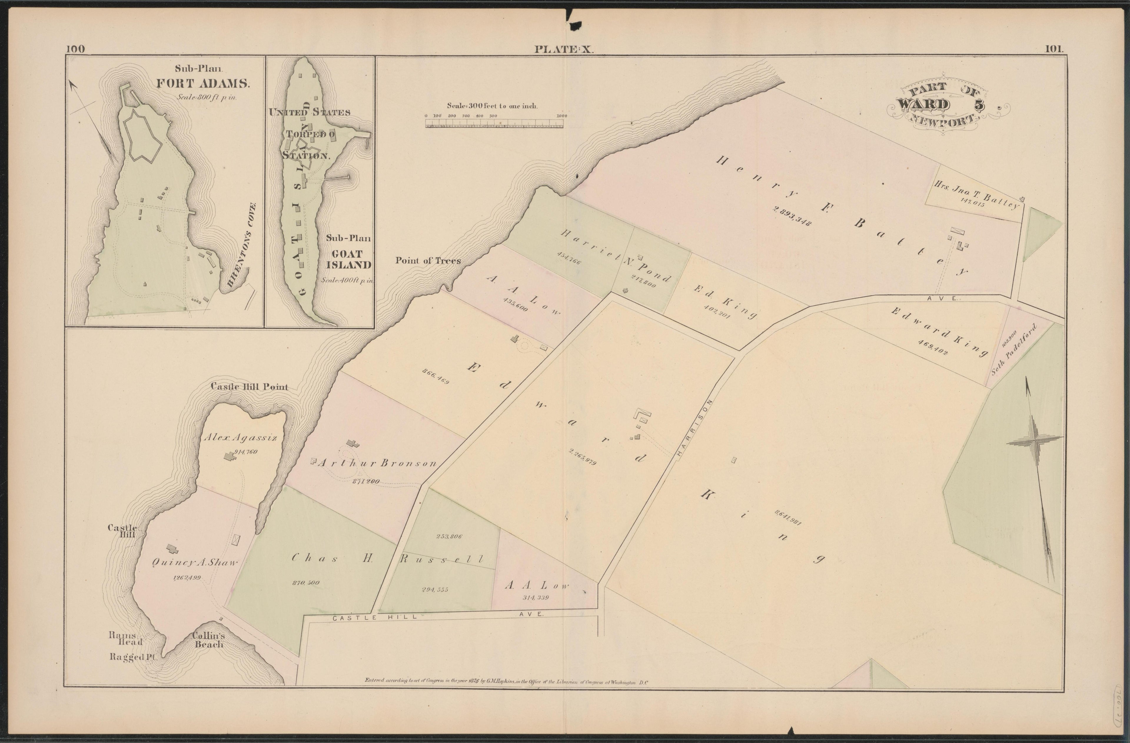 Image 27 of City Atlas of Newport, Rhode Island (maps Only) from City Atlas of Newport, Rhode Island 1876 by Relic Map Company