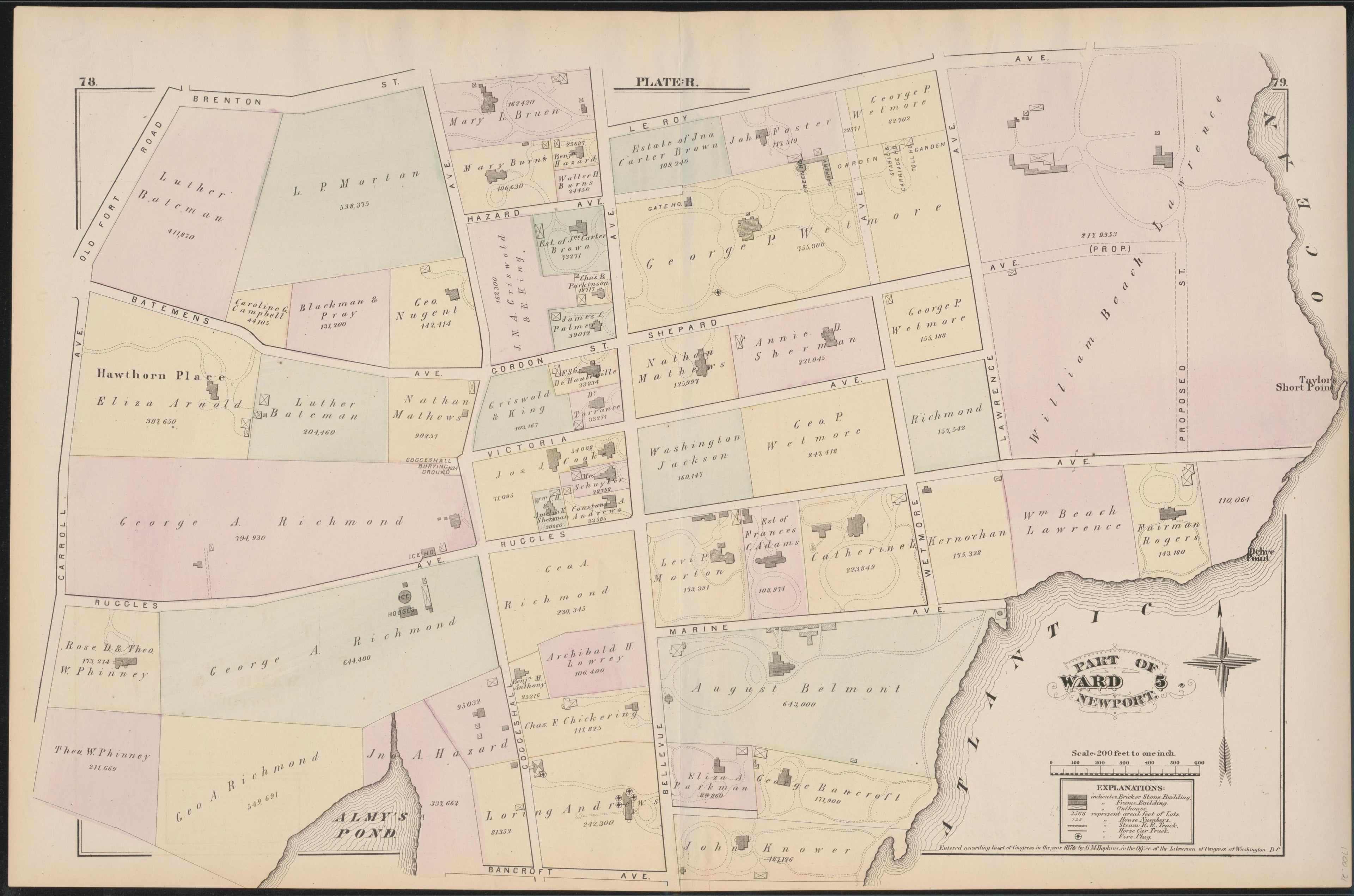 Image 21 of City Atlas of Newport, Rhode Island (maps Only) from City Atlas of Newport, Rhode Island 1876 by Relic Map Company