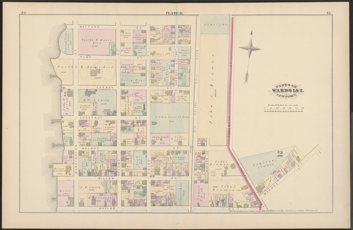 Image 14 of City Atlas of Newport, Rhode Island (maps Only) from City Atlas of Newport, Rhode Island 1876 by Relic Map Company