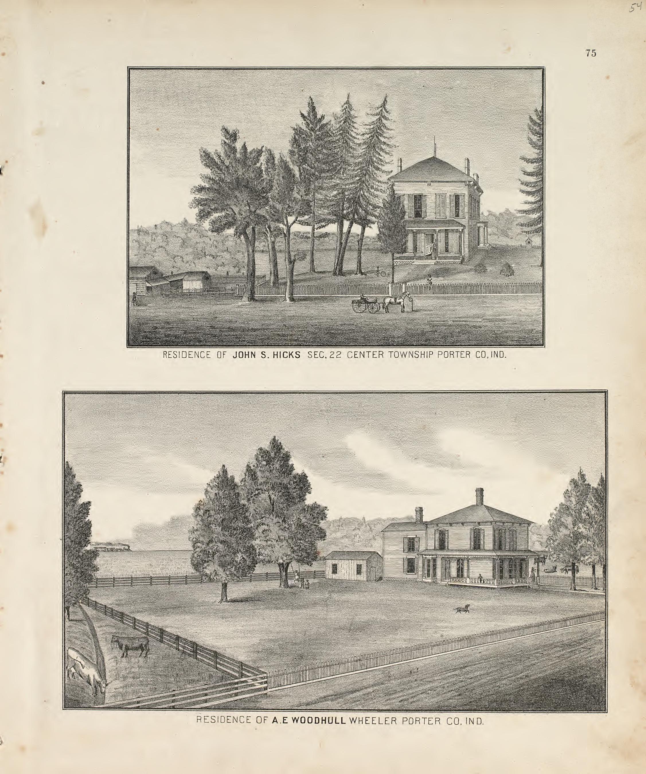 Views - 2 from Illustrated Historical Atlas of Porter County, Indiana 1876 by Relic Map Company