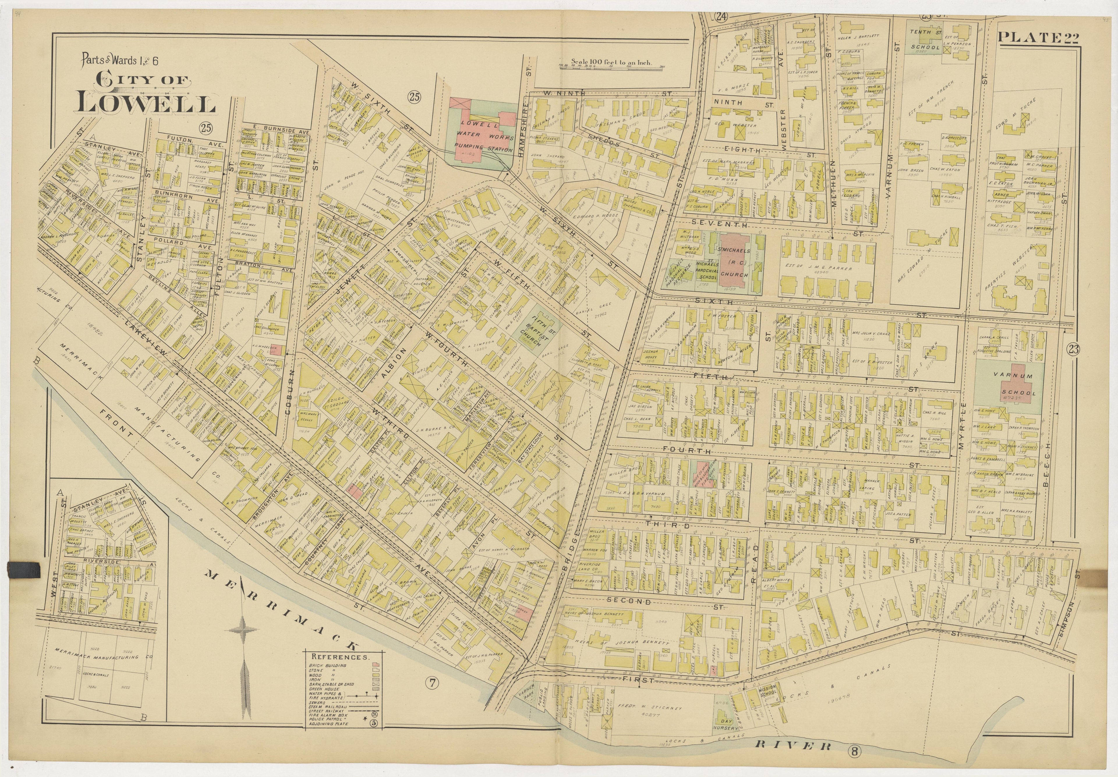 Image 26 of Atlas of the City of Lowell Massachusetts from Atlas of the City of Lowell Massachusetts 1896 by Relic Map Company
