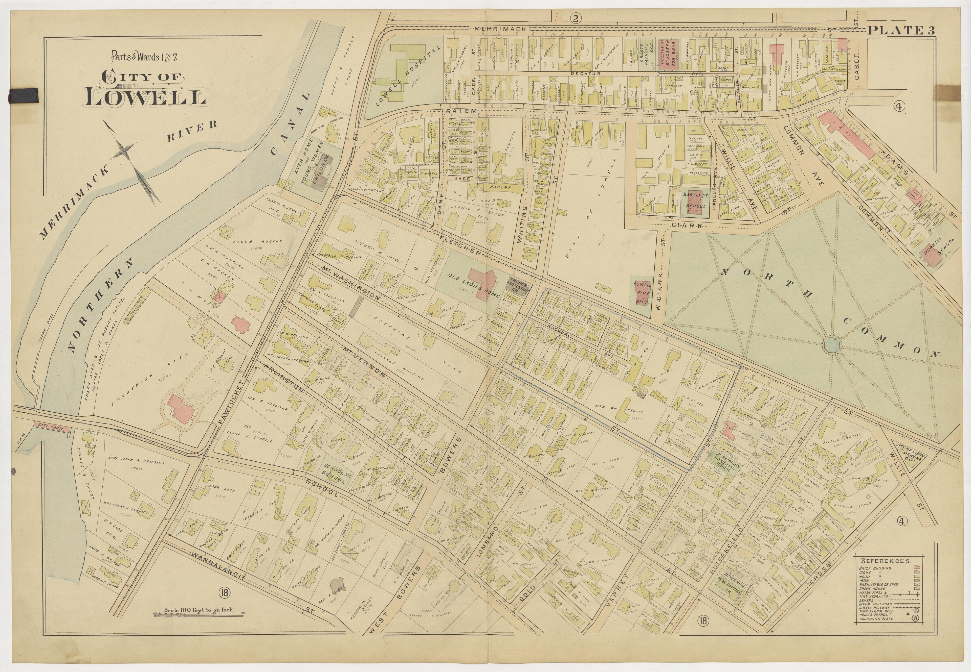 Image 7 of Atlas of the City of Lowell Massachusetts from Atlas of the City of Lowell Massachusetts 1896 by Relic Map Company