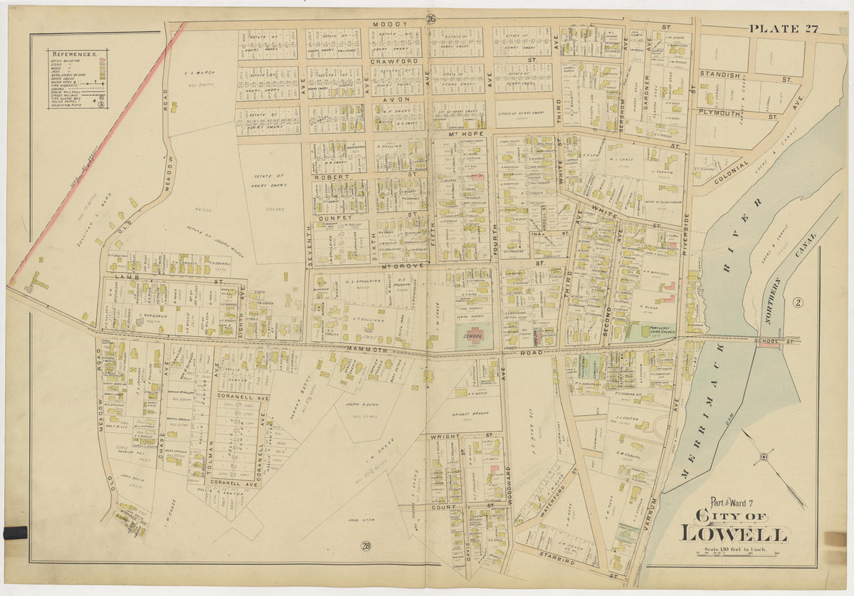 Image 31 of Atlas of the City of Lowell Massachusetts from Atlas of the City of Lowell Massachusetts 1896 by Relic Map Company