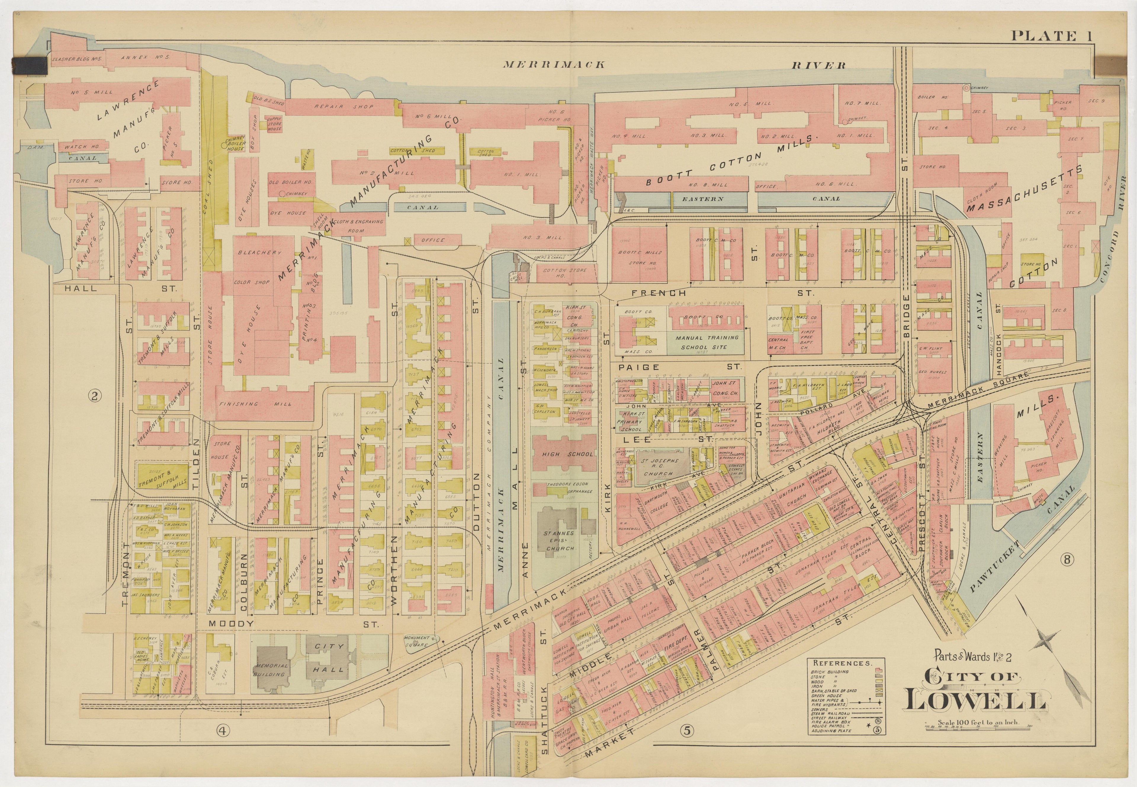 Image 5 of Atlas of the City of Lowell Massachusetts from Atlas of the City of Lowell Massachusetts 1896 by Relic Map Company