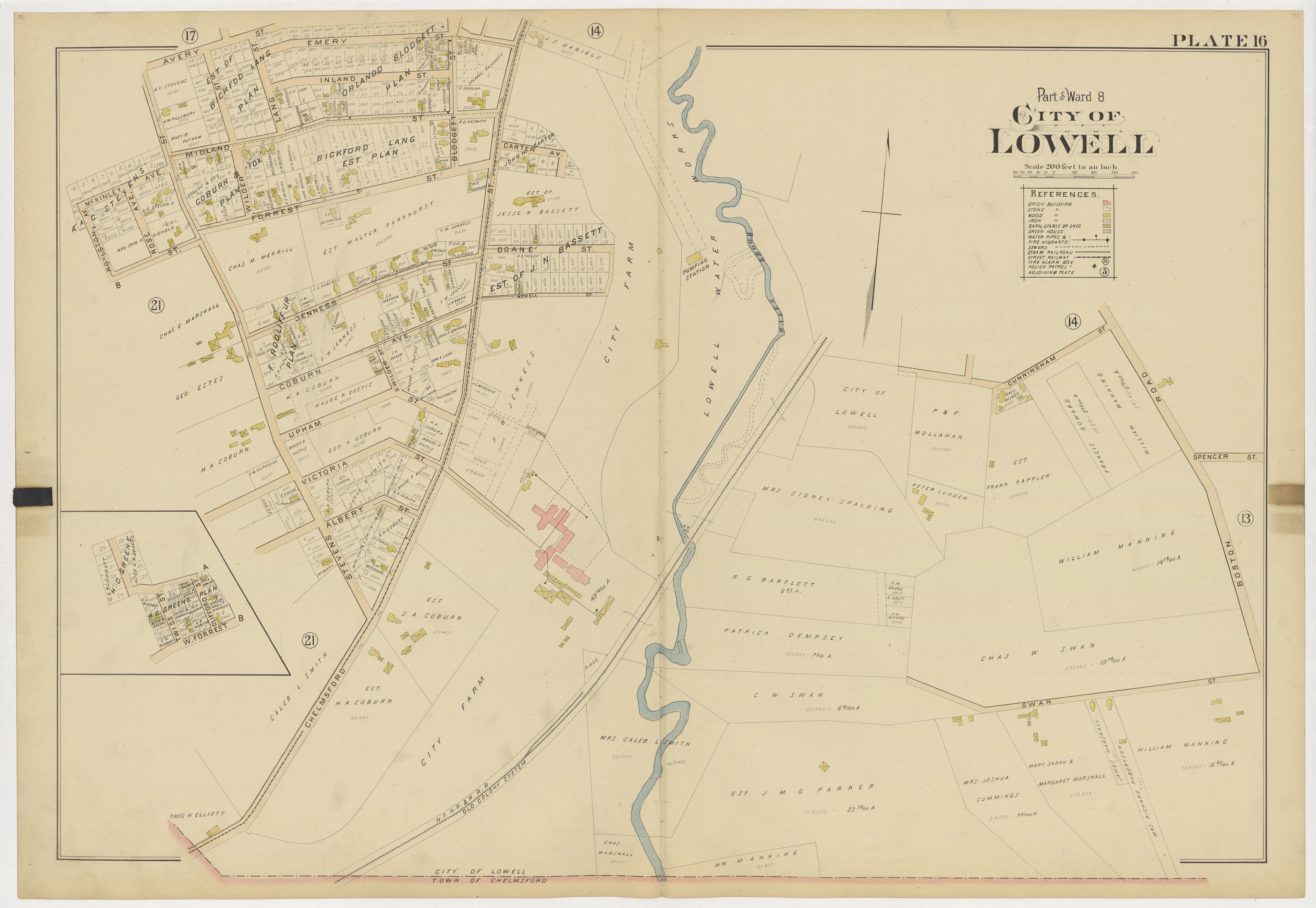 Image 20 of Atlas of the City of Lowell Massachusetts from Atlas of the City of Lowell Massachusetts 1896 by Relic Map Company
