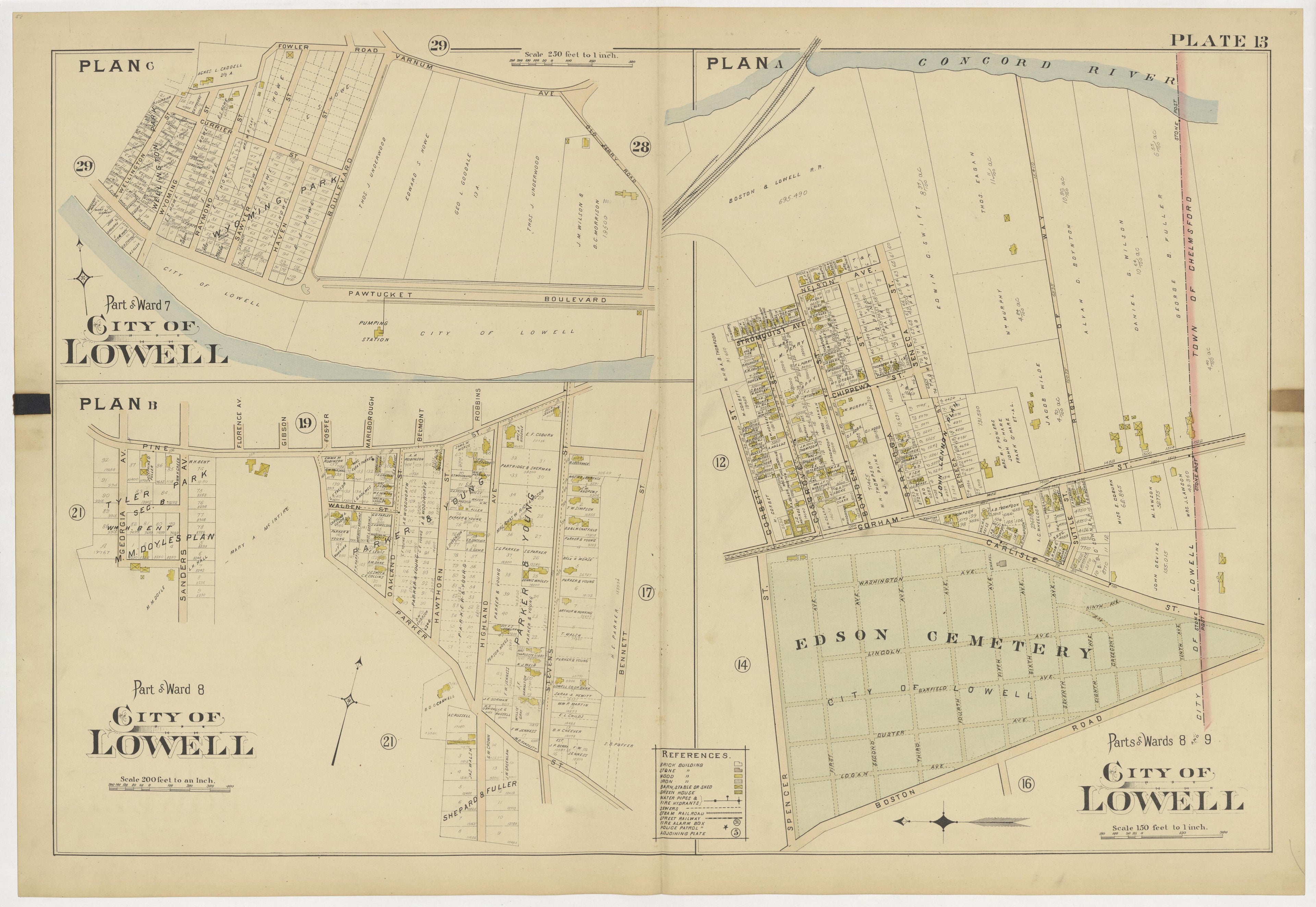 Image 17 of Atlas of the City of Lowell Massachusetts from Atlas of the City of Lowell Massachusetts 1896 by Relic Map Company