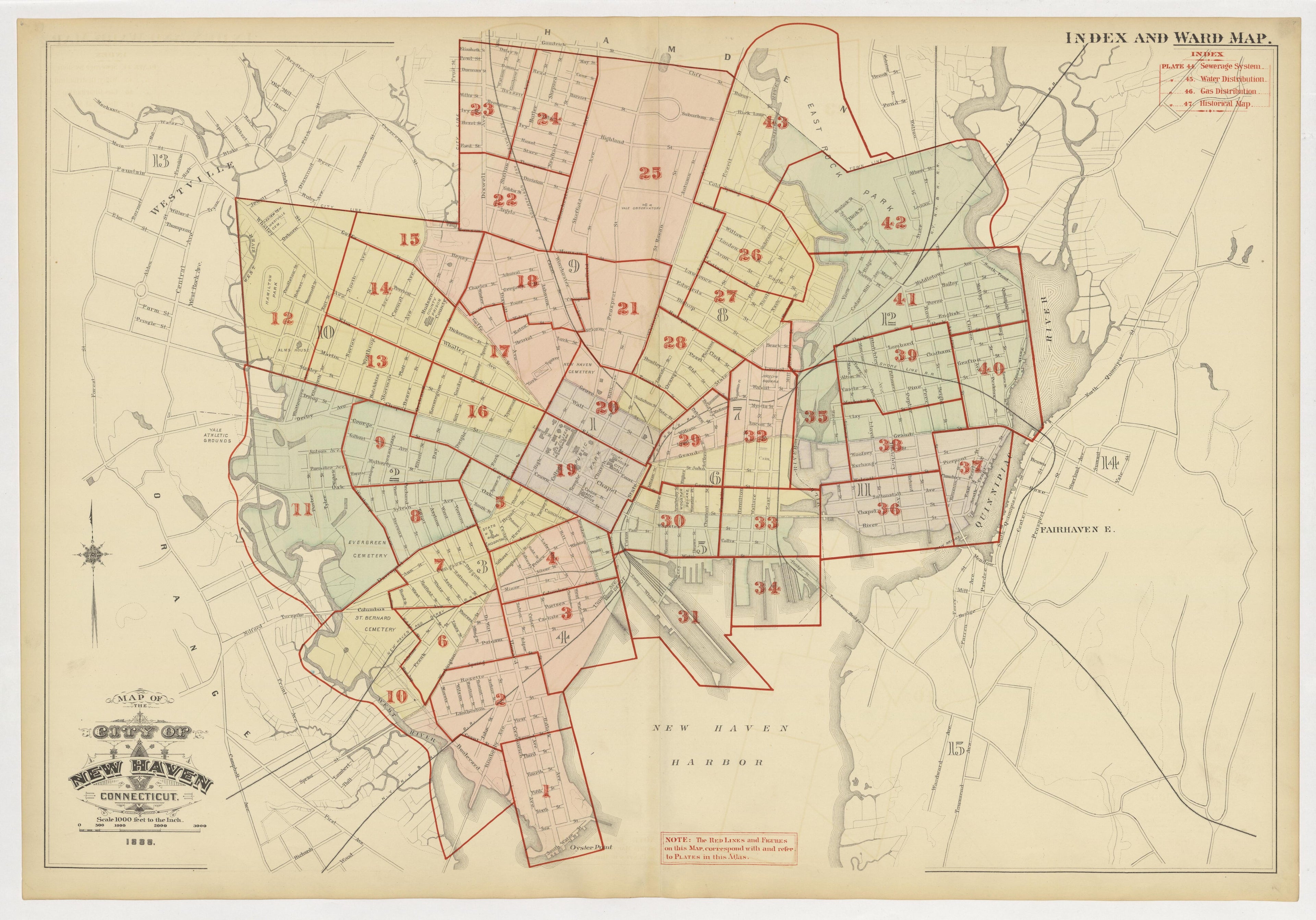 Image 4 of Atlas of City of New Haven, Connecticut... from Atlas of City of New Haven, Connecticut 1888 by Relic Map Company