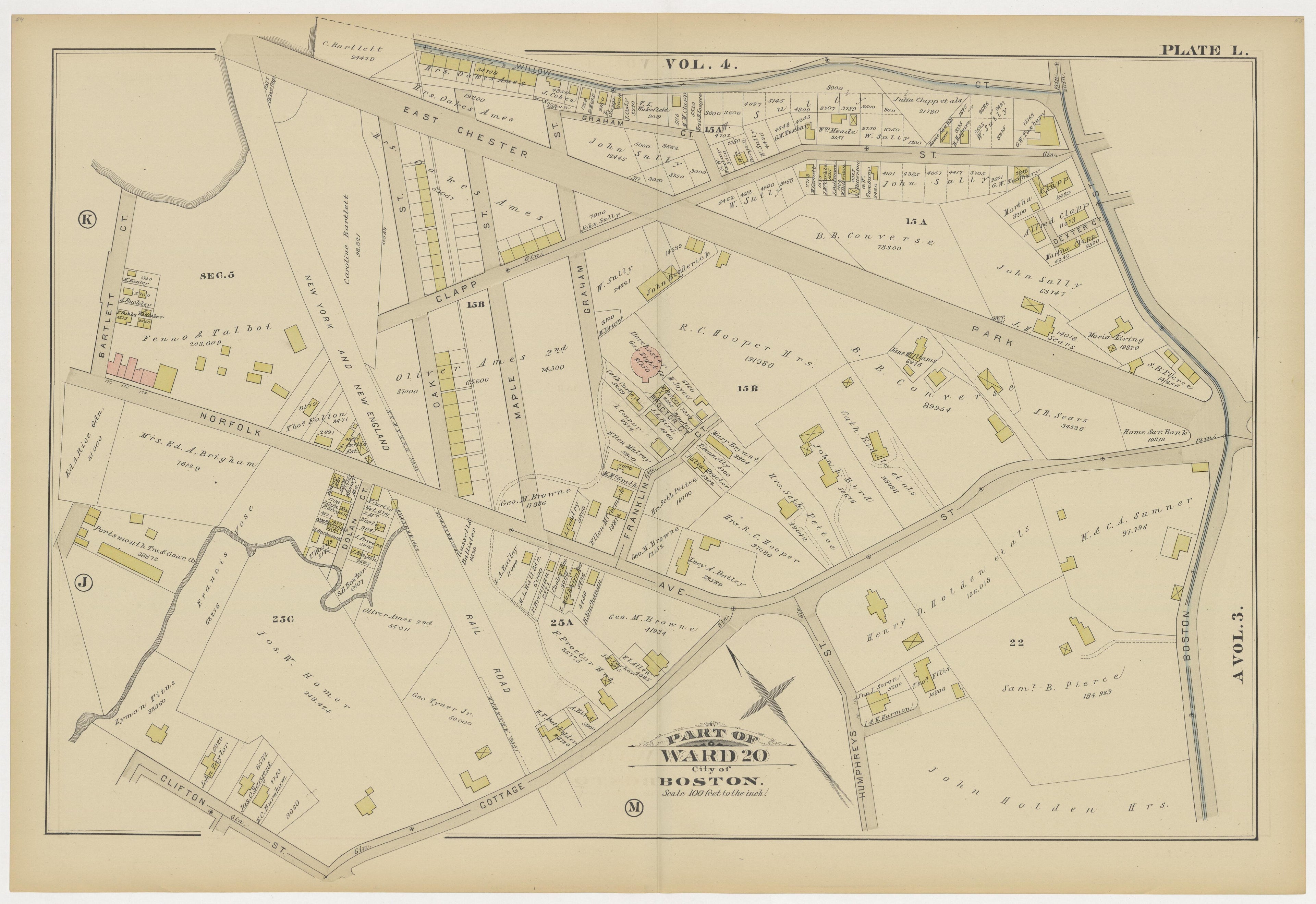 This old map of Boston, Brighton, Charlestown, Dorchester, Massachusetts, Roxbury, , West Roxbury was created by G.W. Bromley & Co in 1883