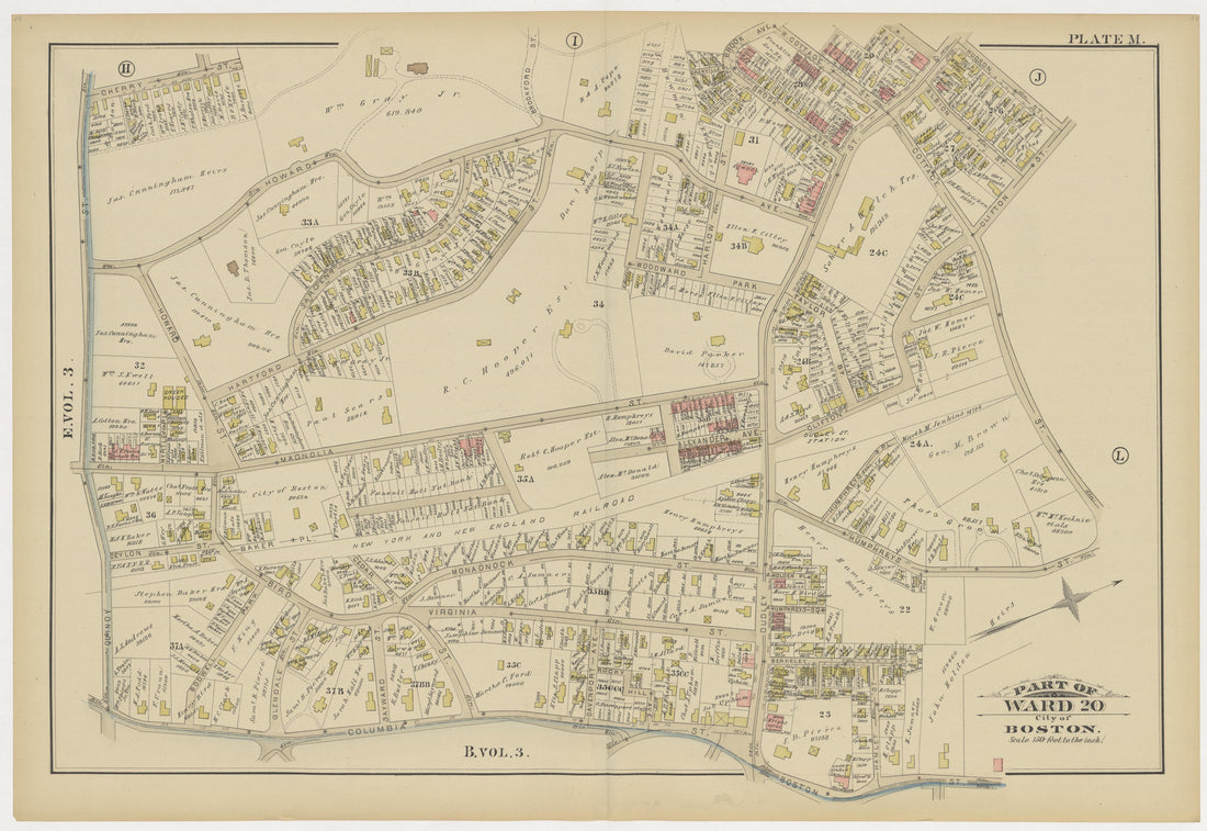 This old map of Boston, Brighton, Charlestown, Dorchester, Massachusetts, Roxbury, , West Roxbury was created by G.W. Bromley & Co in 1883